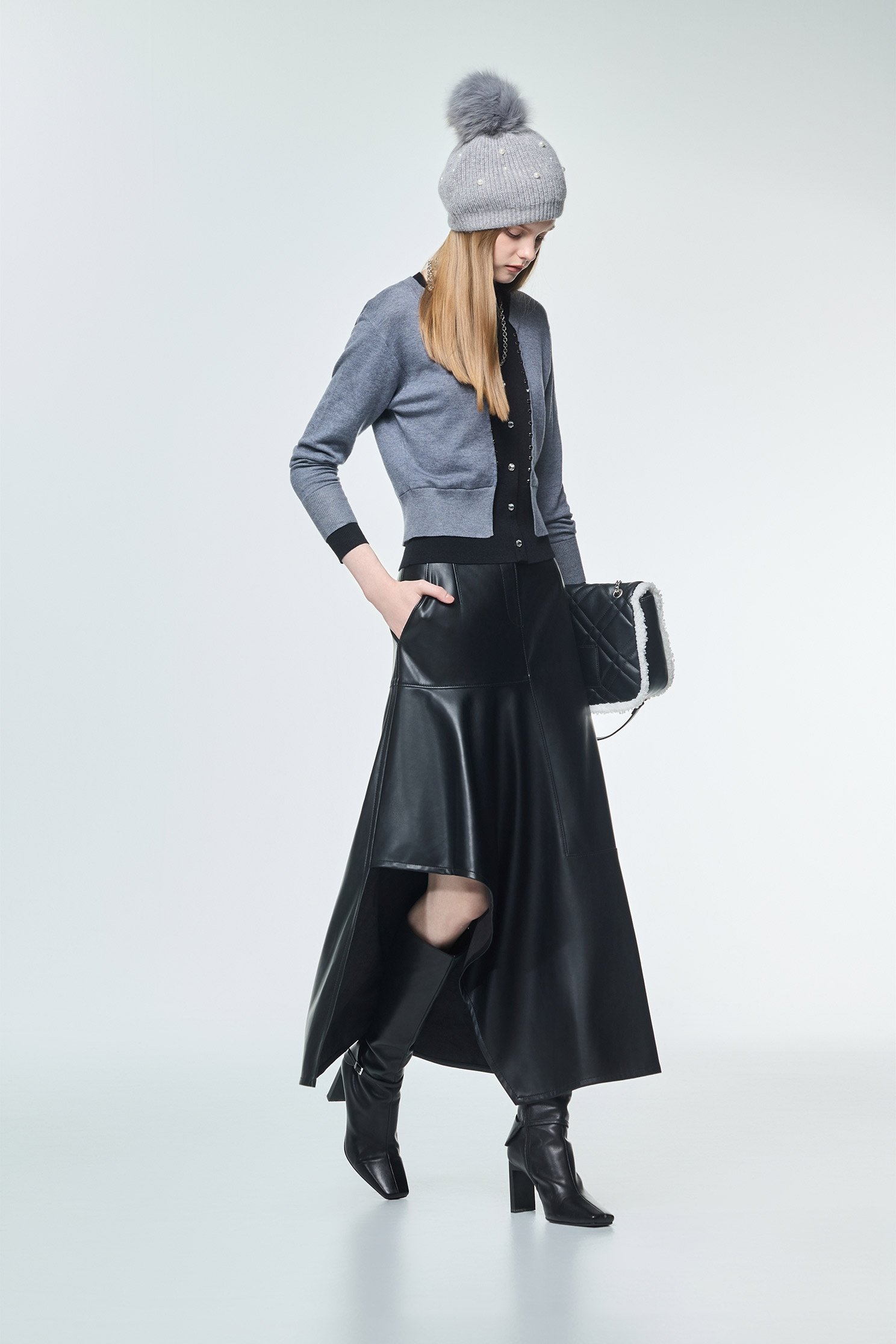 Fake Two Piece Knit TopFake Two Piece Knit Top,Office Looks,Tops,Season (AW) Look,Valentine,Knitted tops