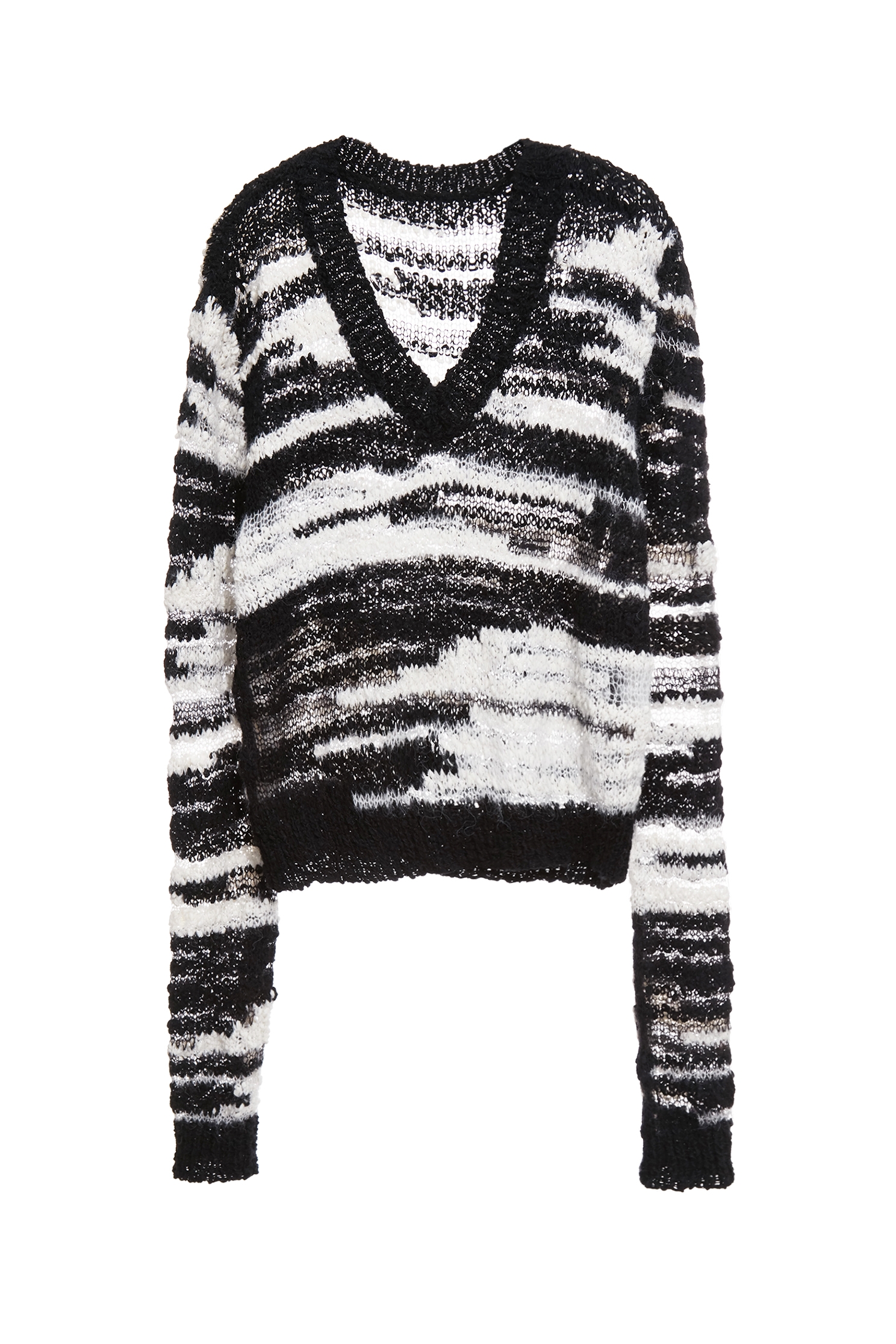 V-neck Black White Contrast Knit TopV-neck Black White Contrast Knit Top,V-Neck T shirts,Office Looks,Tops,Season (AW) Look,Valentine,Knitted,Knitted tops,Knitted tops