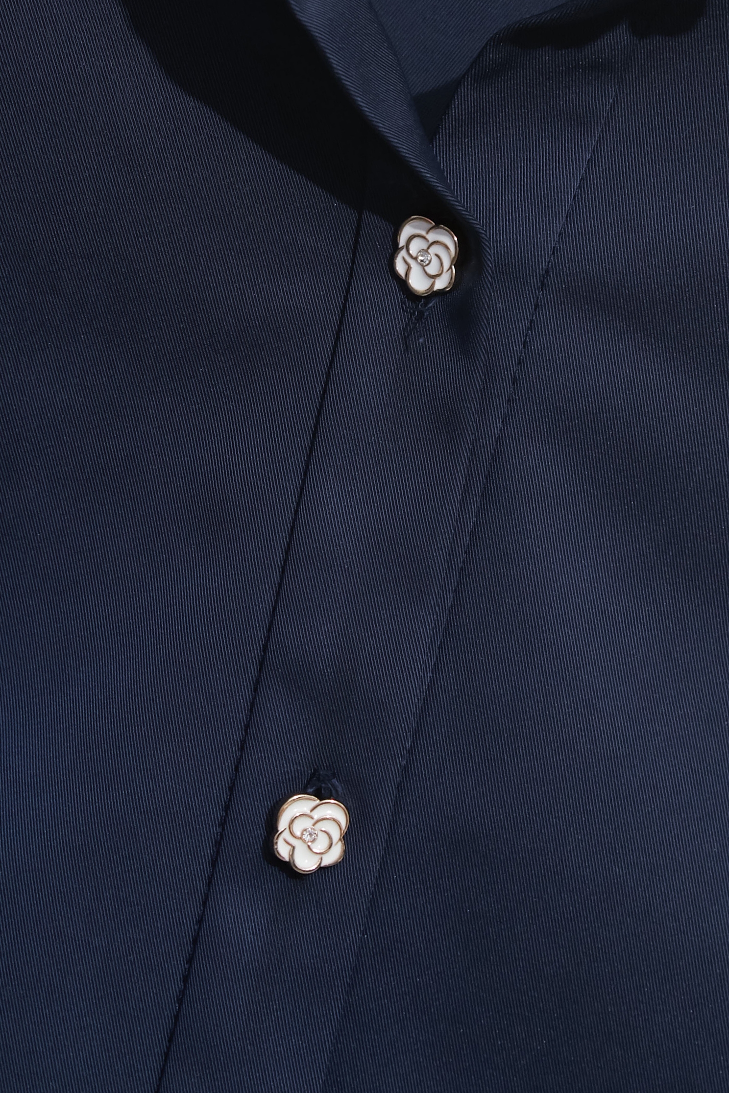 Navy Ruffle Button Front VestNavy Ruffle Button Front Vest,Tops,Season (AW) Look