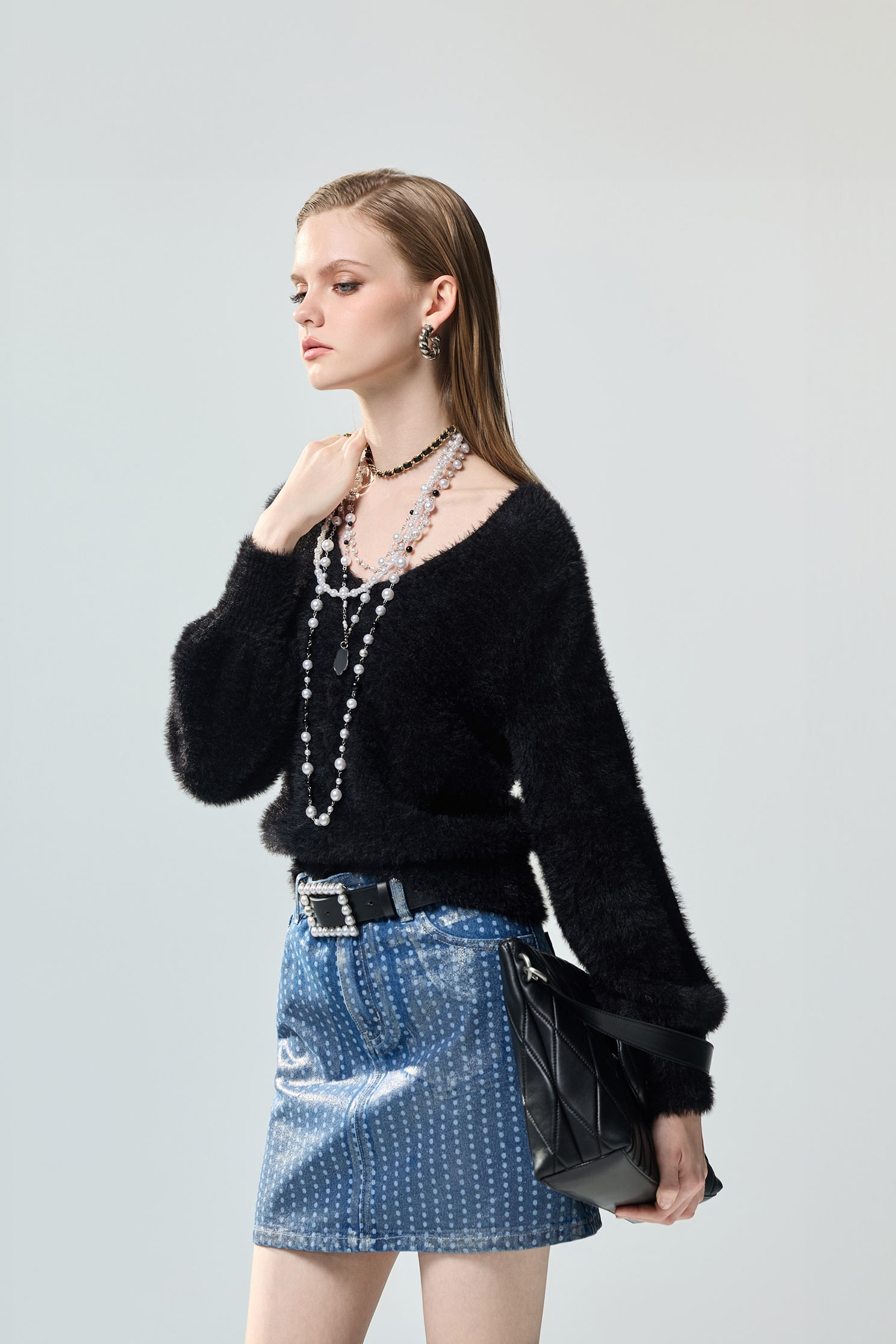 Front Criss Cross Detail Knit TopContrast Front Criss Cross Detail Knit Top,V-Neck T shirts,Office Looks,Tops,Season (AW) Look,Valentine,Knitted,Knitted tops,Knitted tops