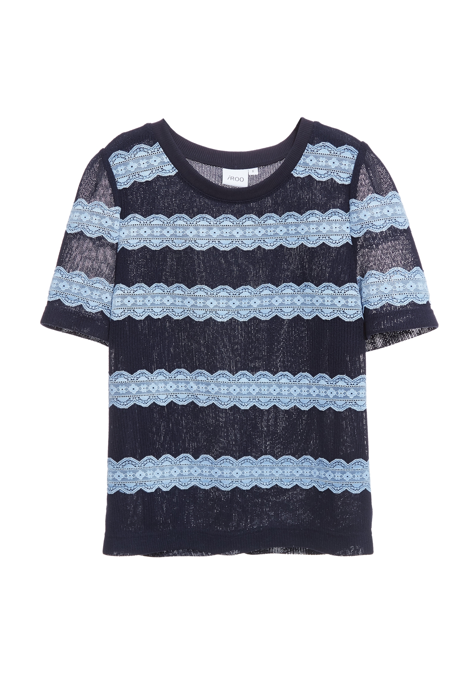 Contrast Lace Detail Short Sleeve TopContrast Lace Detail Short Sleeve Top,Tops,Season (AW) Look,Lace