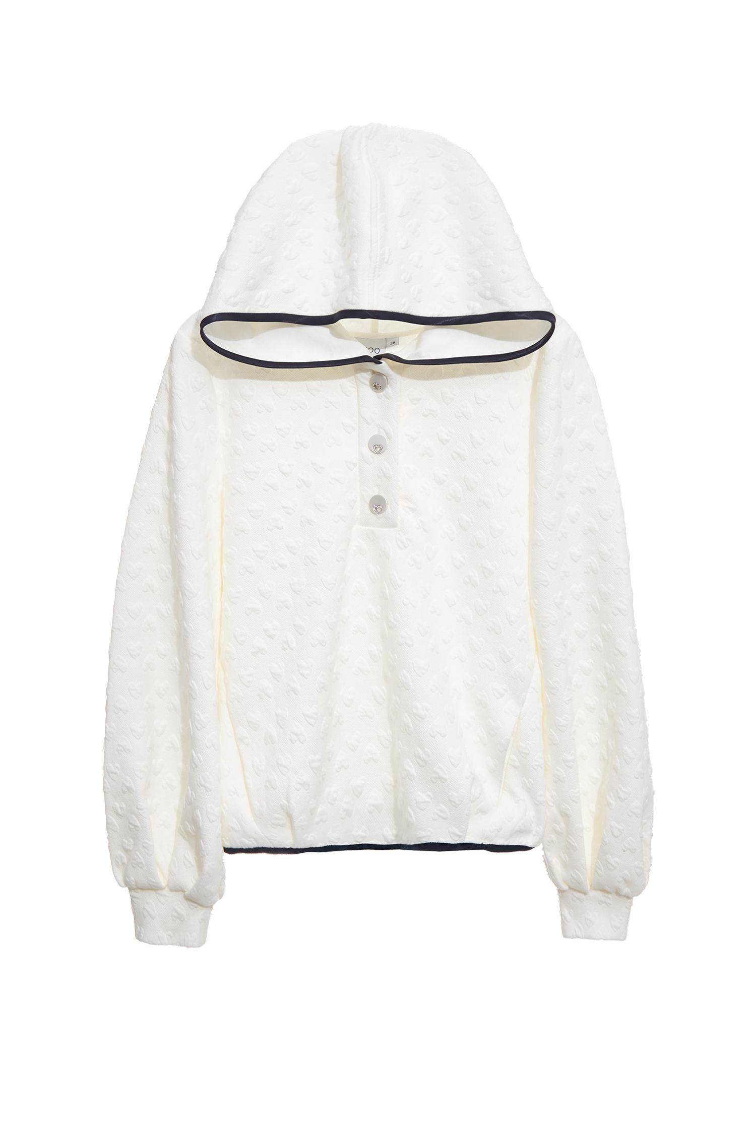 Heart Embossed Print Hoodie TopHeart Embossed Print Hoodie Top,Tops,Hoodie tops,Season (AW) Look