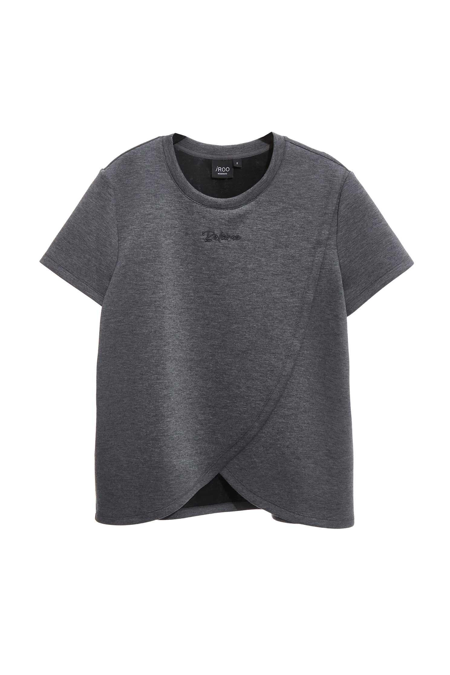 Front Overlap Detail Short Sleeve TopFront Overlap Detail Short Sleeve Top,Tops,Embroidered,Season (AW) Look