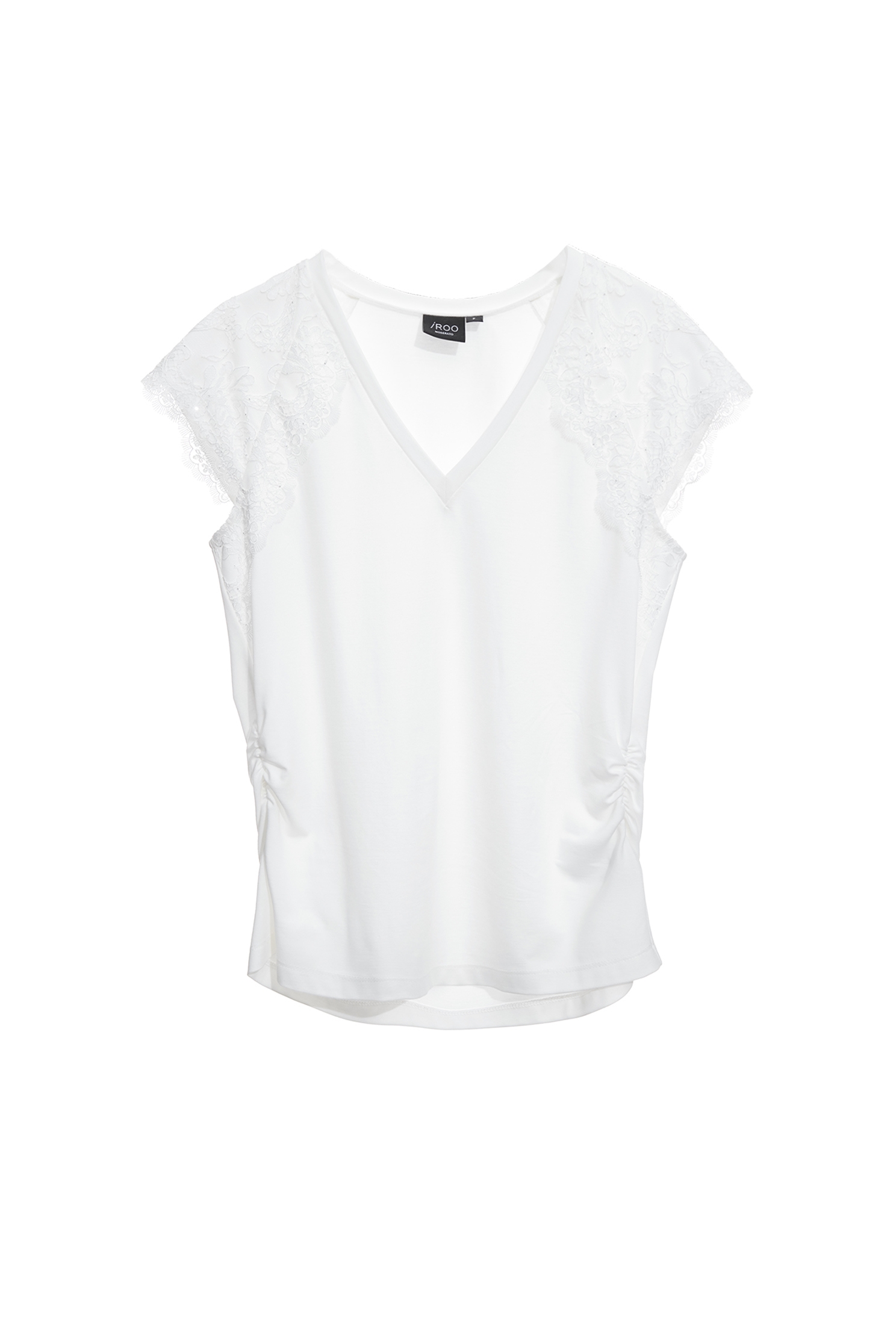V-neck Lace Detail TopV-neck Lace Detail Top,Tops,Embroidered,Trends,White tops,Season (AW) Look,Lace