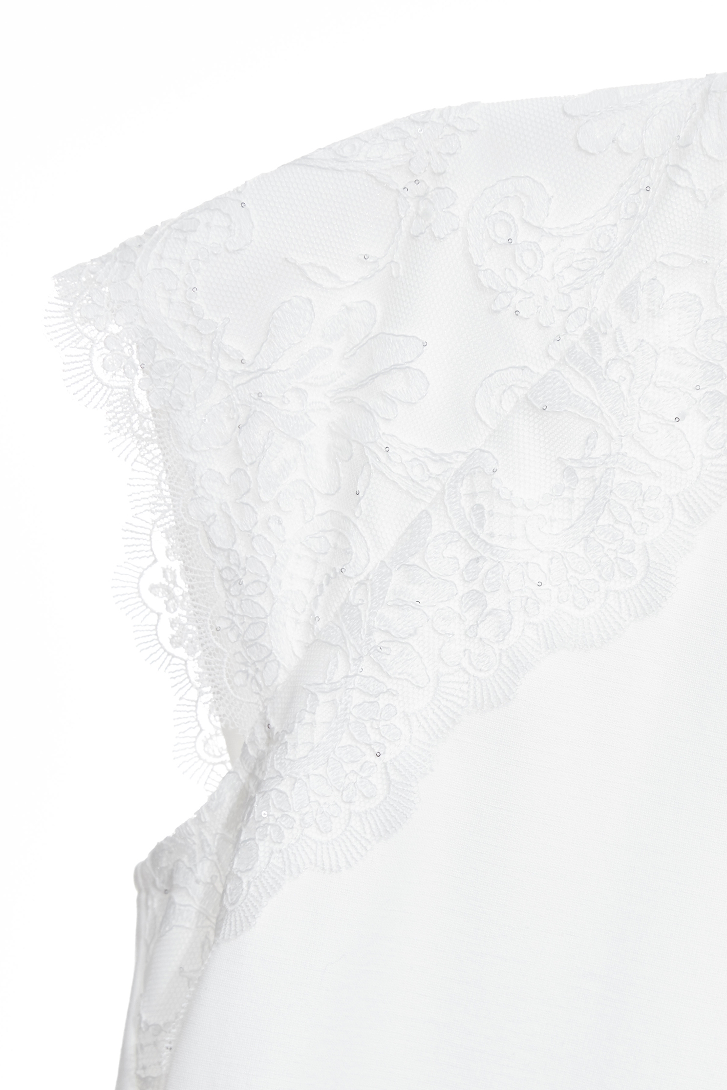 V-neck Lace Detail TopV-neck Lace Detail Top,Tops,Embroidered,Trends,White tops,Season (AW) Look,Lace