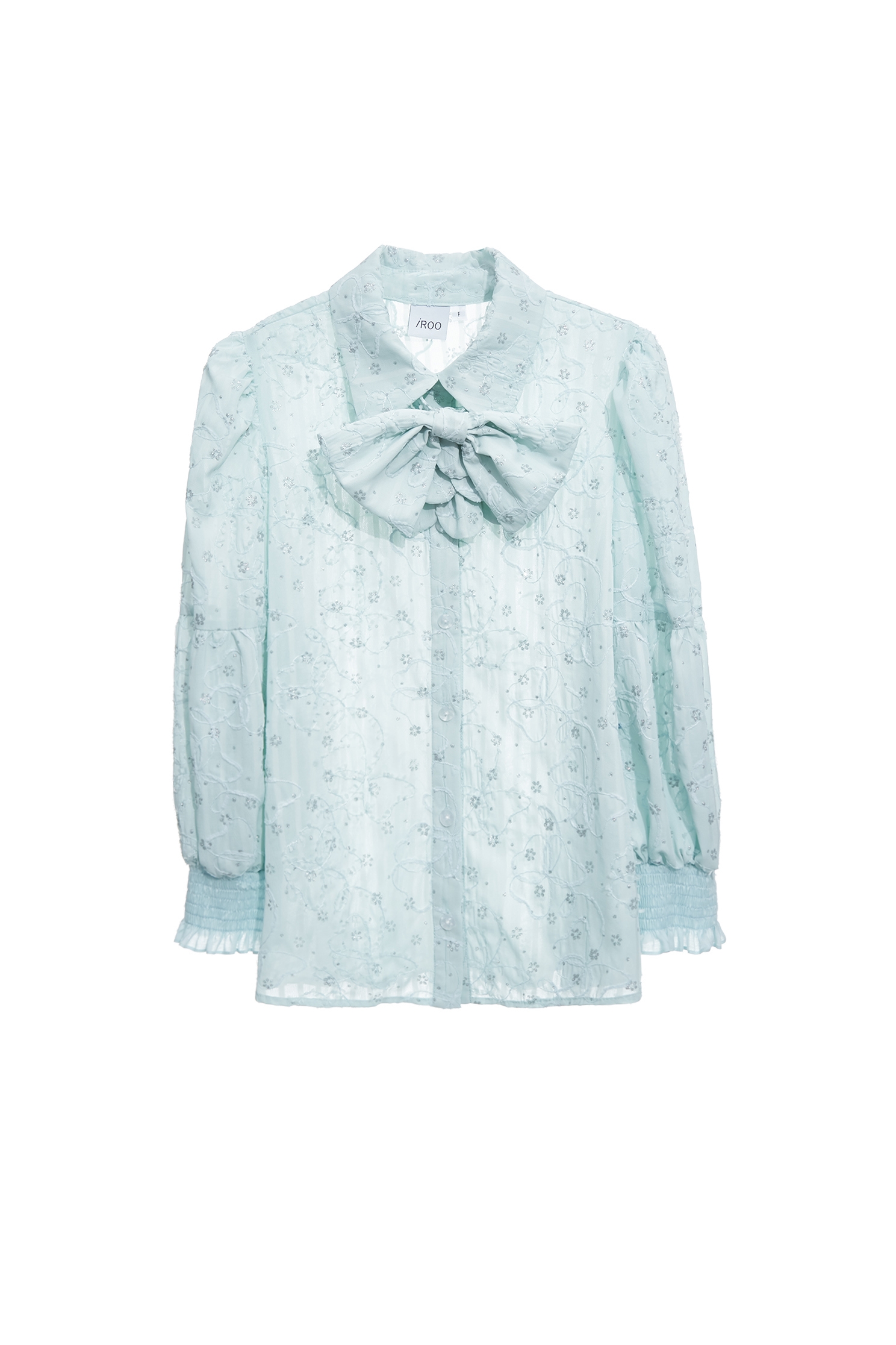 Bow Collar Floral Detail BlouseBow Collar Floral Detail Blouse,Tops,Embroidered,Season (AW) Look,Embroidered,bows