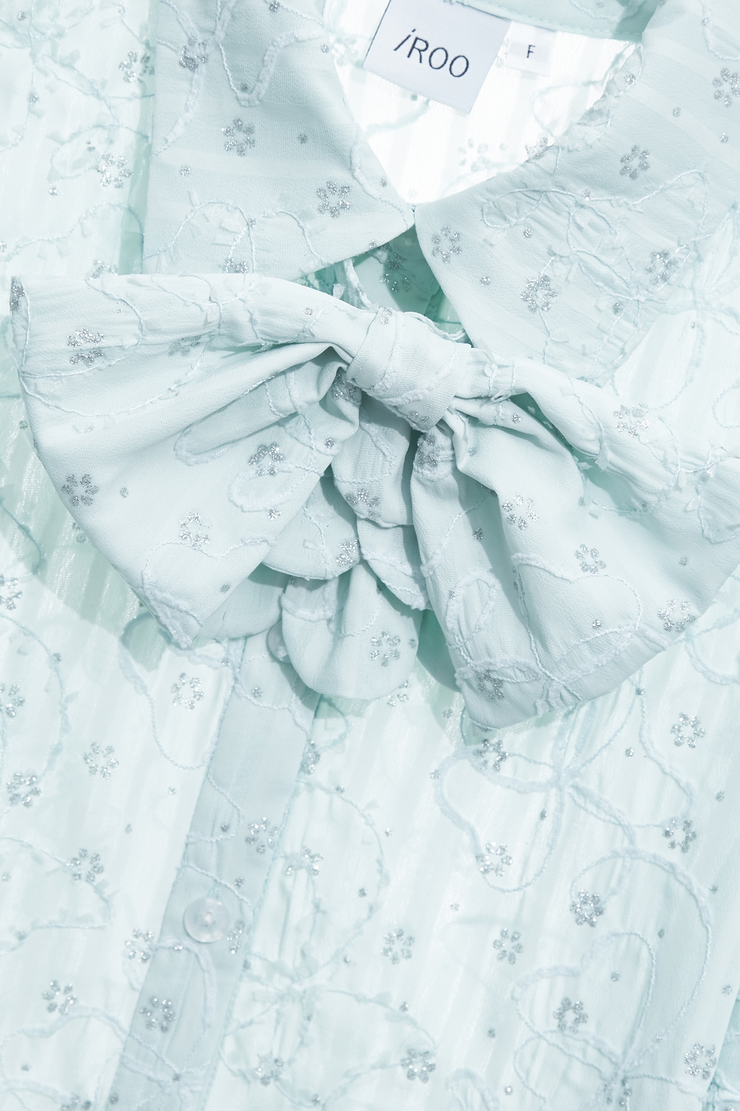 Bow Collar Floral Detail BlouseBow Collar Floral Detail Blouse,Tops,Embroidered,Season (AW) Look,Embroidered,bows