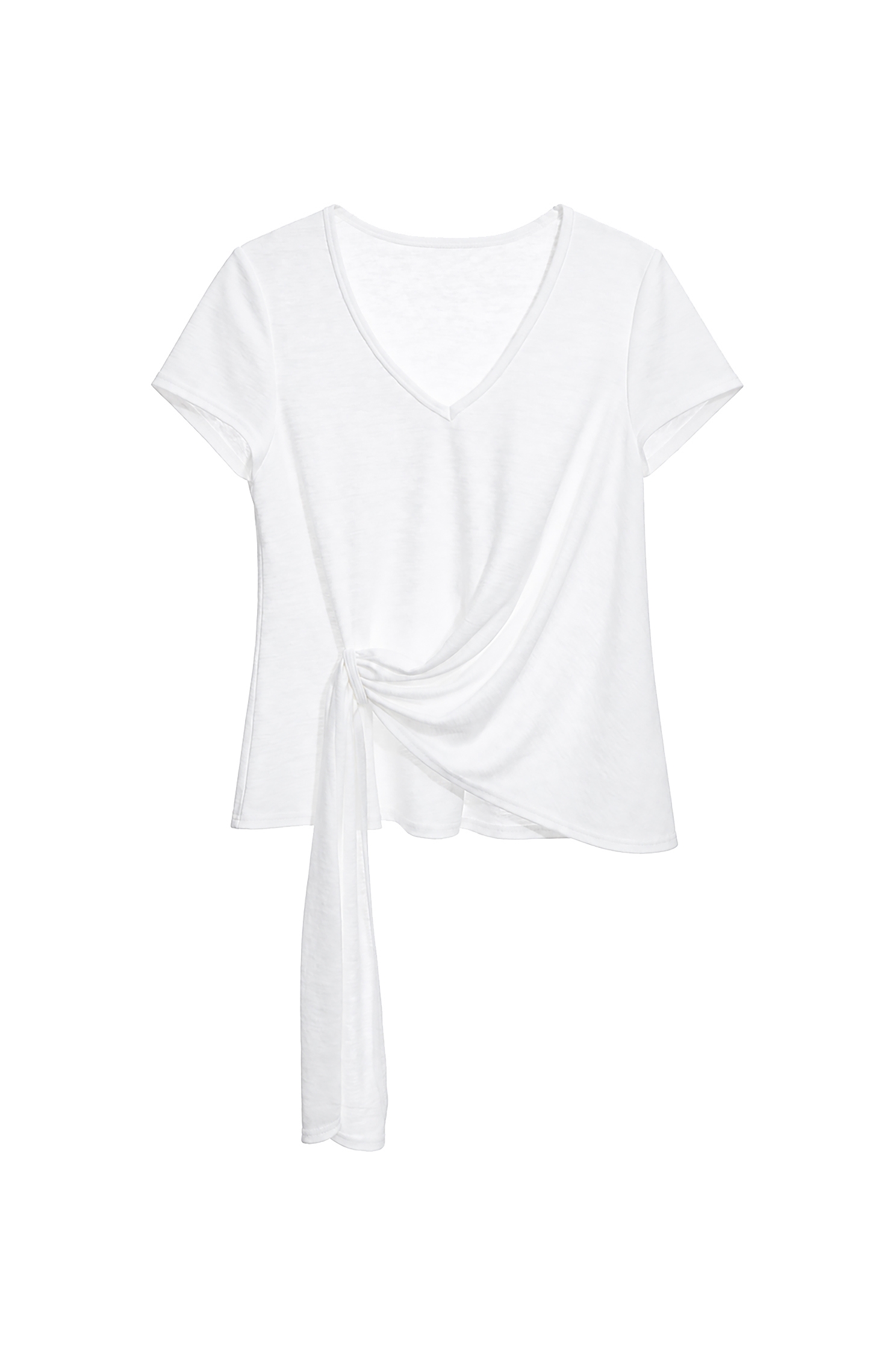Sash Detail Short Sleeve TopSash Detail Short Sleeve Top,Tops,Round neck tops,White tops,Season (AW) Look,Knitted