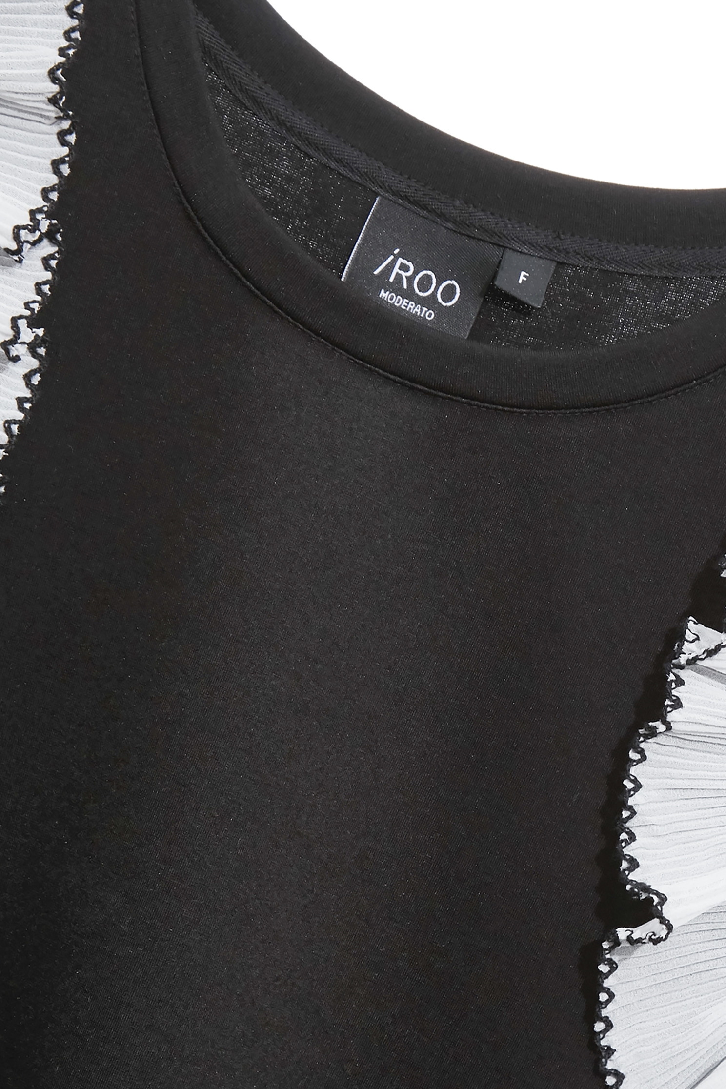 Contrast Pleated Sleeve Black TeeContrast Pleated Sleeve Black Tee,sleeveless tops,Tops,bestselling,Trends,Season (AW) Look,sleeveless tops,Chiffon,black tops