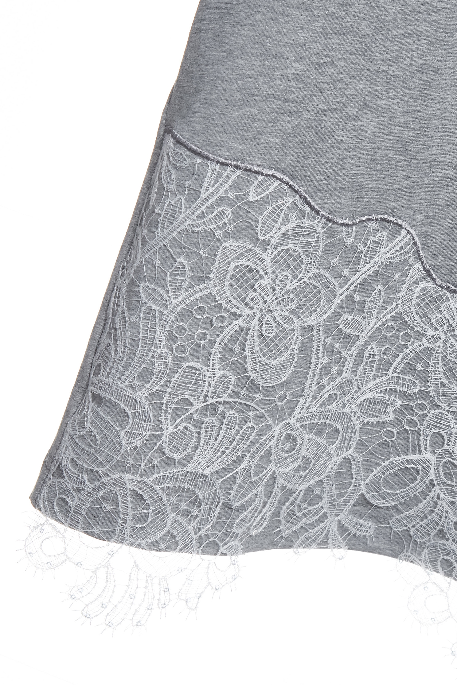 White Lace Detail Short Sleeve TeeWhite Lace Detail Short Sleeve Tee,T-shirts,Tops,Round neck tops,Season (AW) Look,Cotton,Lace