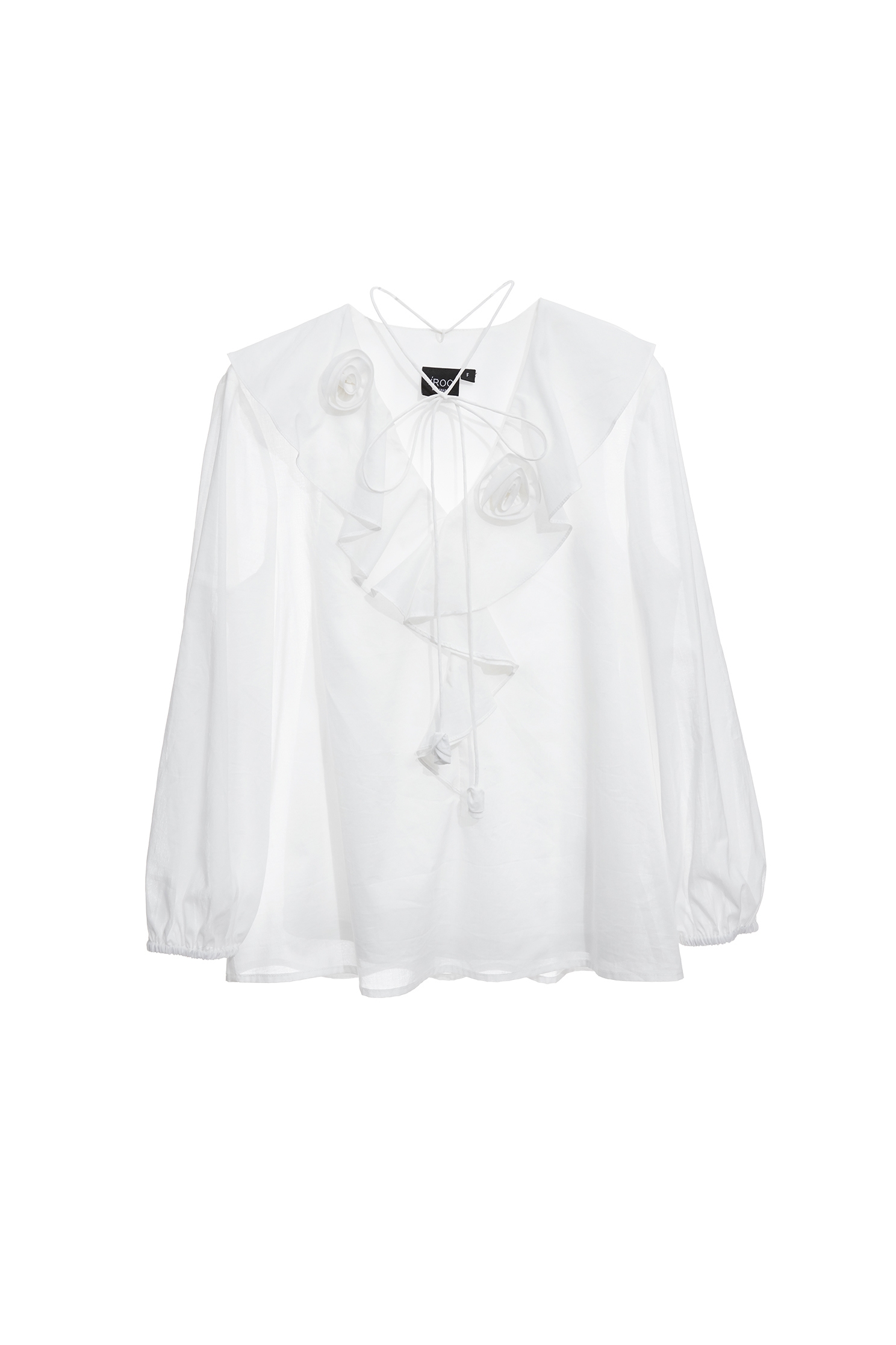 Rose Detail Ruffle TopRose Detail Ruffle Top,Tops,White tops,Season (AW) Look