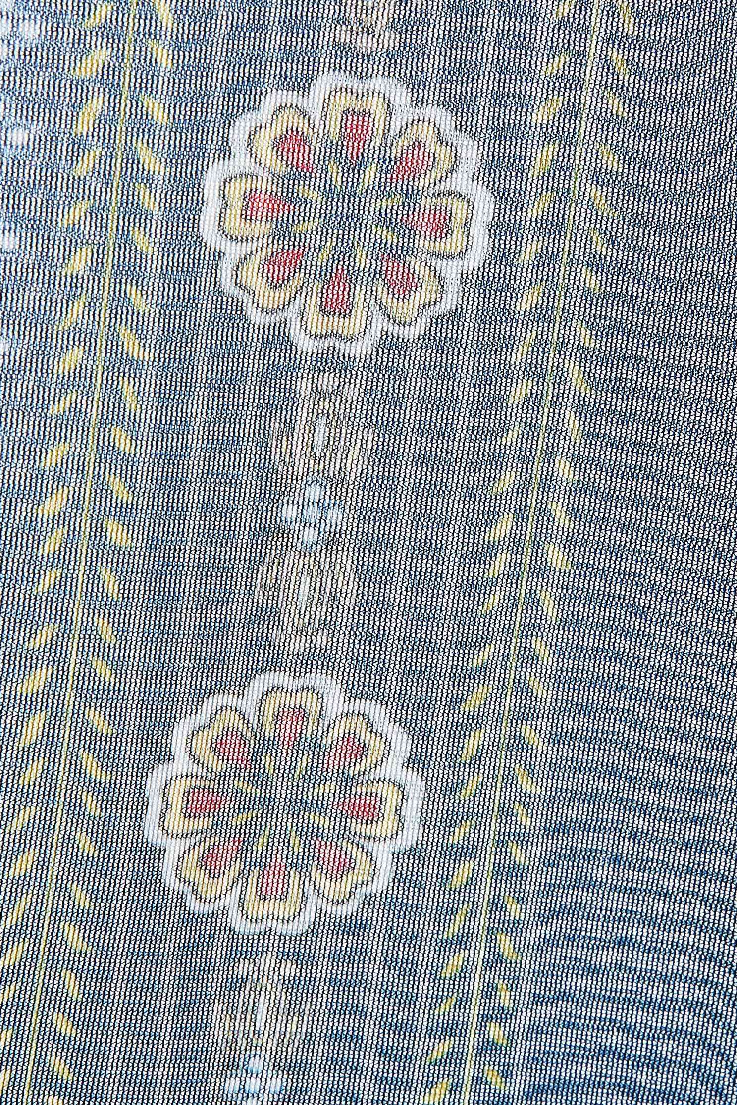 Contrast Print Nylon TopPrinted stockings top,Tops,Under shirts,Season (AW) Look,Cutwork details tops,Long sleeve tops,Turtleneck tops