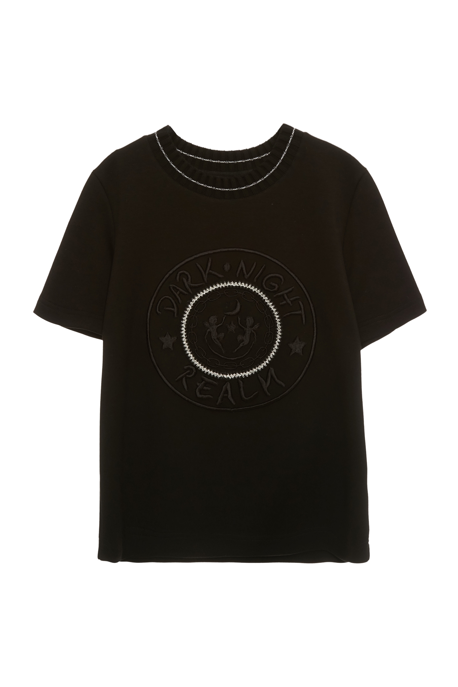 Front Embroidered Logo Short Sleeve TeeFront Embroidered Logo Short Sleeve Tee,Tops,Embroidered,Season (SS) Look,Embroidered tops