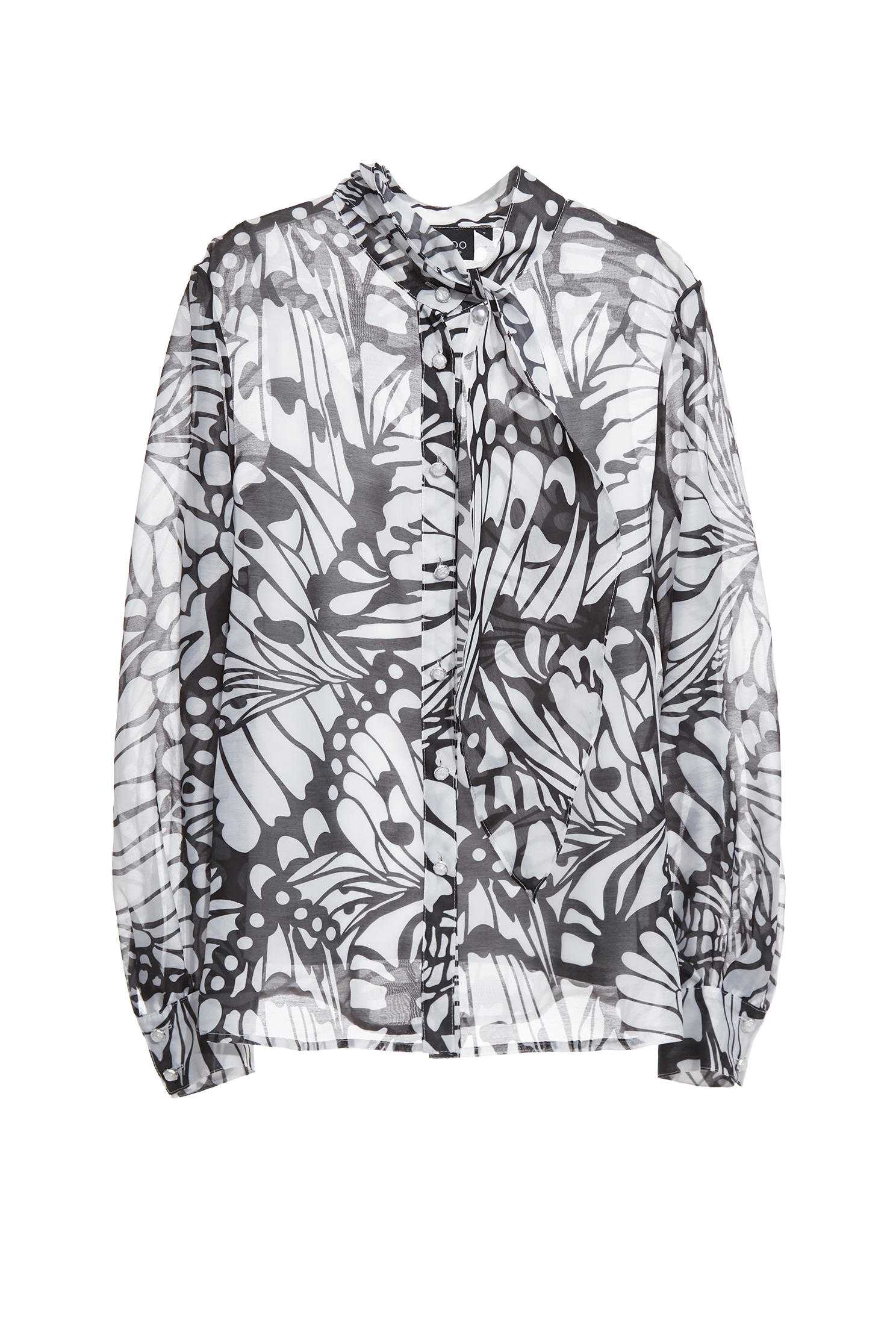 Butterfly Motif Scarf Collar TopButterfly Motif Scarf Collar Top,Office Looks,Tops,Under shirts,pearl,Season (AW) Look,Thin straps