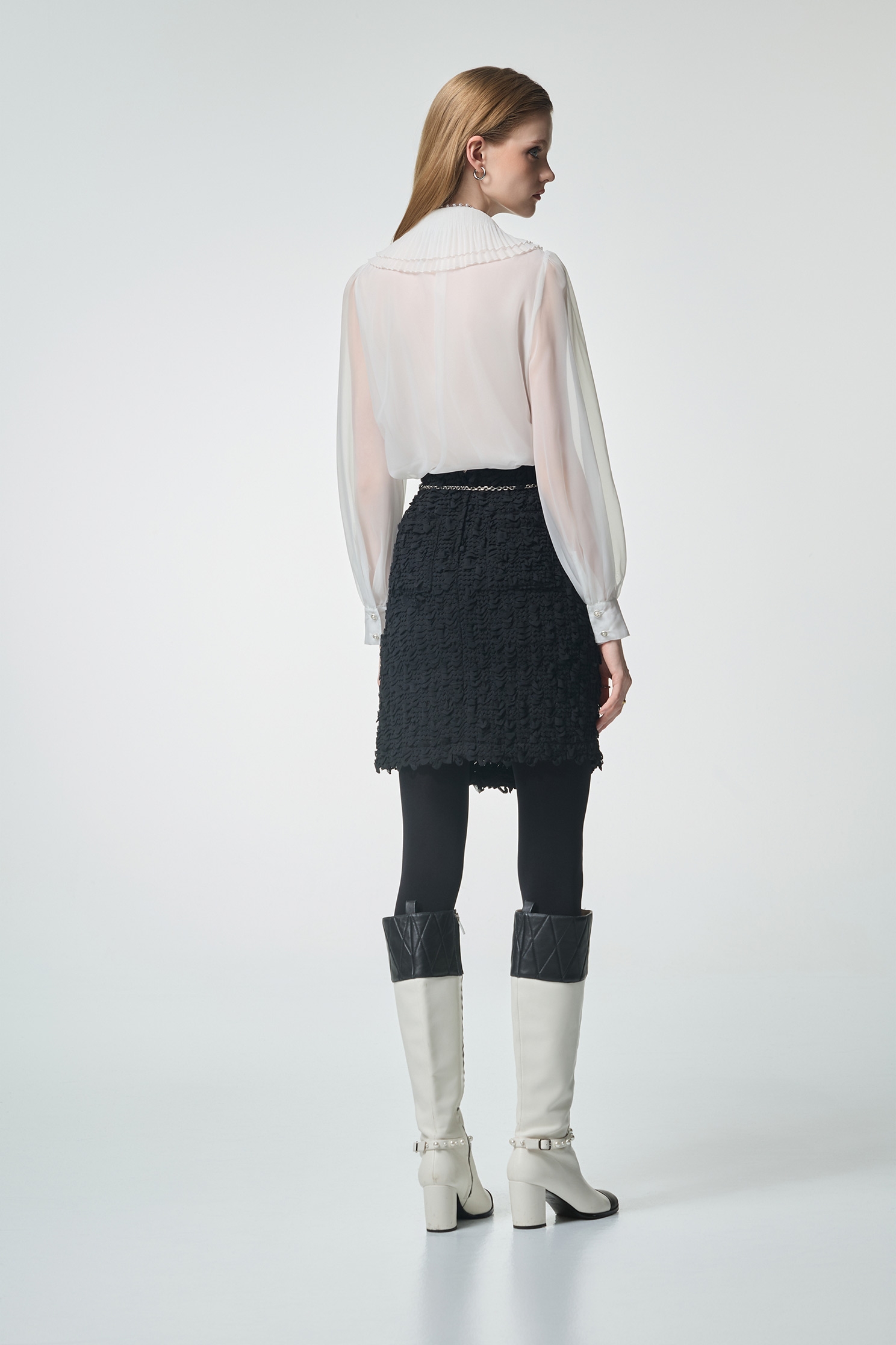 Sequin Pearl Detail Lace BlouseSequin Pearl Detail Lace Blouse,Office Looks,Tops,pearl,Season (AW) Look,blossoms,Lace,Lace tops