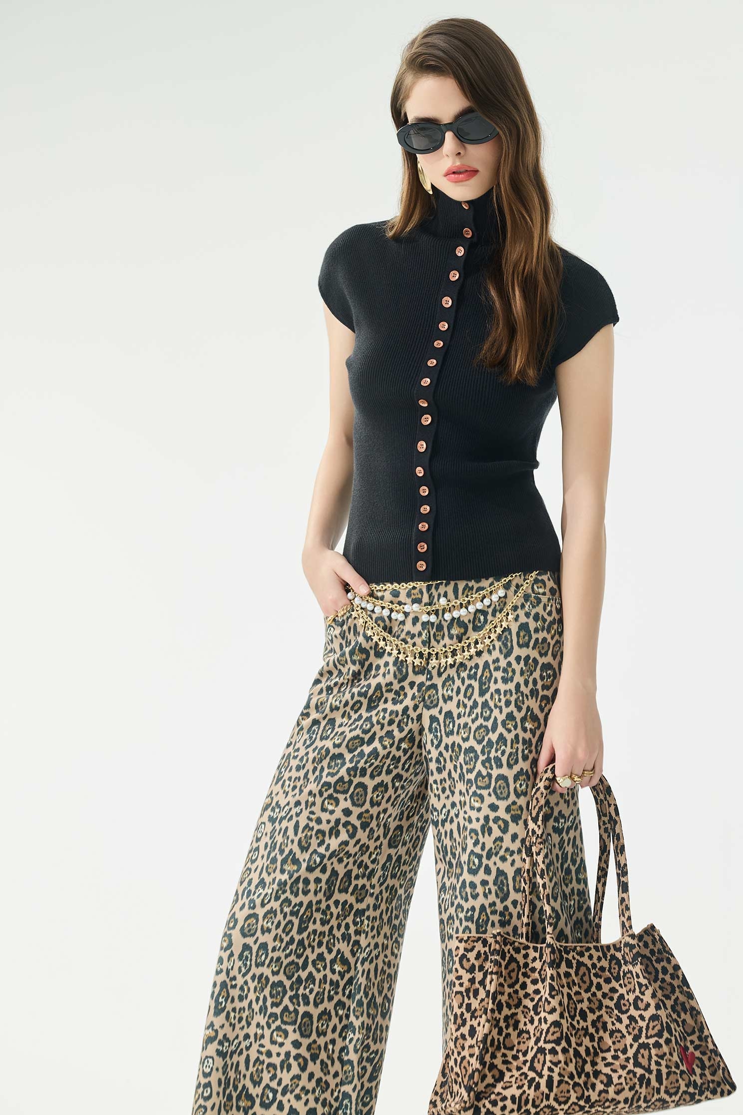 High Neck Caramel Knit TopHigh Neck Caramel Knit Top,Tops,Season (AW) Look,Knitted,Knitted tops