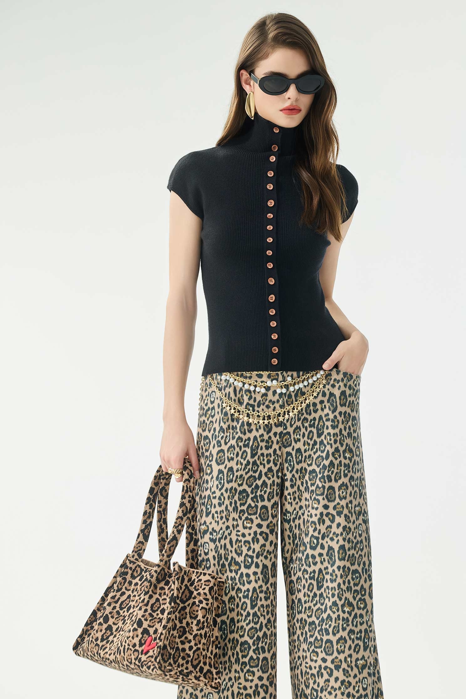 High Neck Caramel Knit TopHigh Neck Caramel Knit Top,Tops,Season (AW) Look,Knitted,Knitted tops