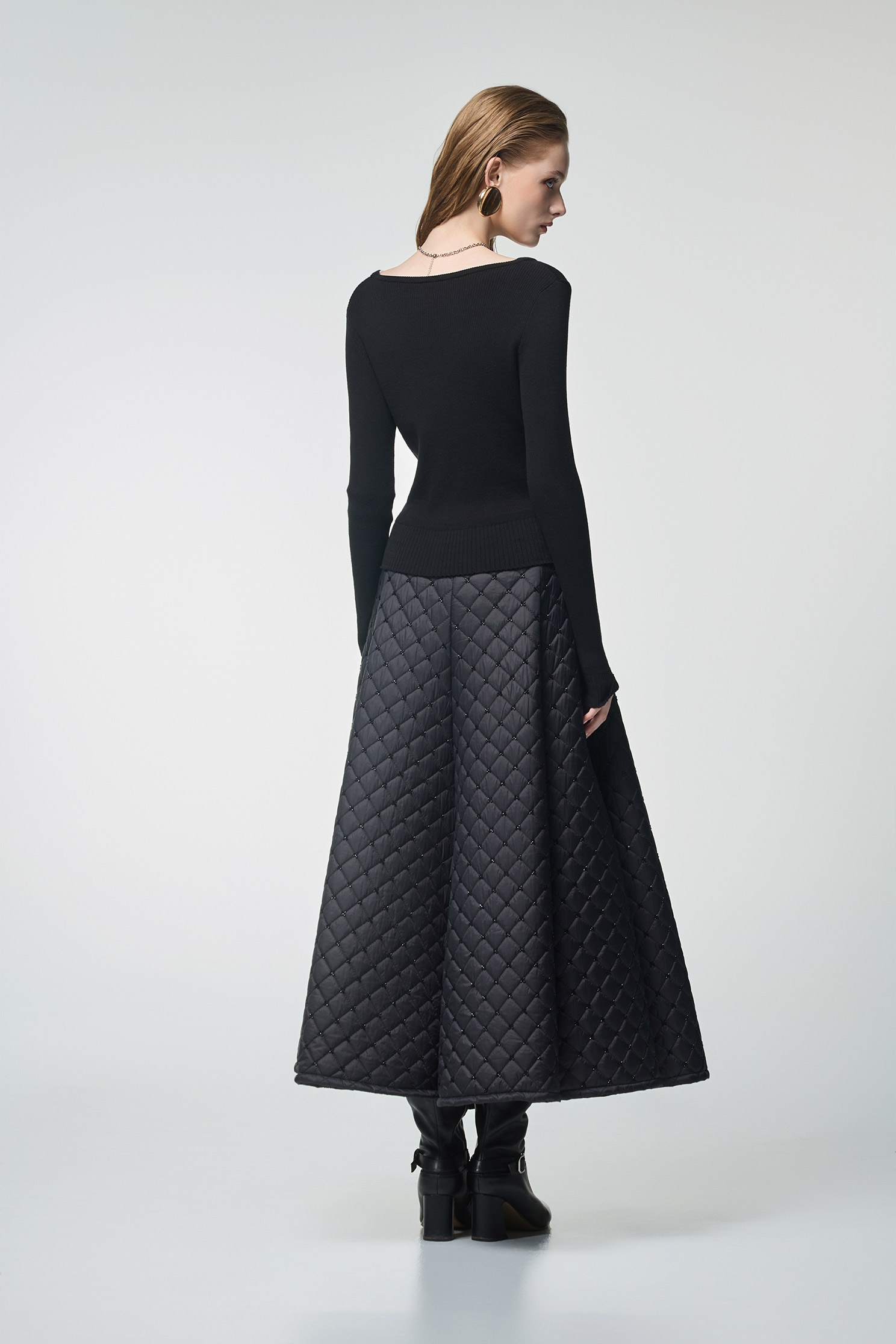 Fake Two Piece V-neck TopFake Two Piece V-neck Top,Office Looks,bestselling,Season (AW) Look,Valentine,Knitted,Knitted tops