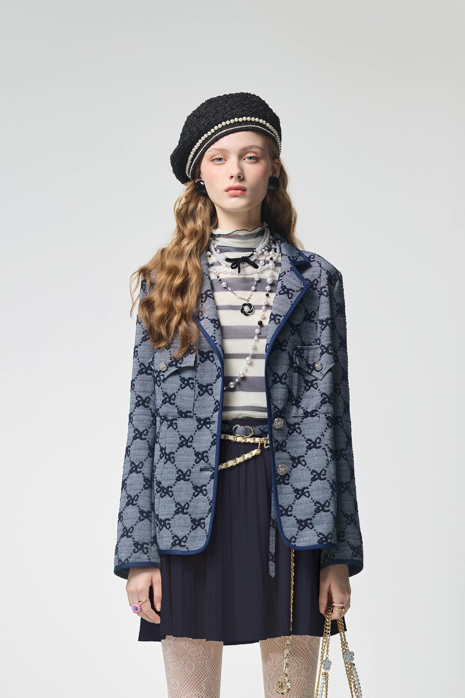 Navy Stripe Turtleneck TopNavy Stripe Turtleneck Top,Tops,Season (AW) Look