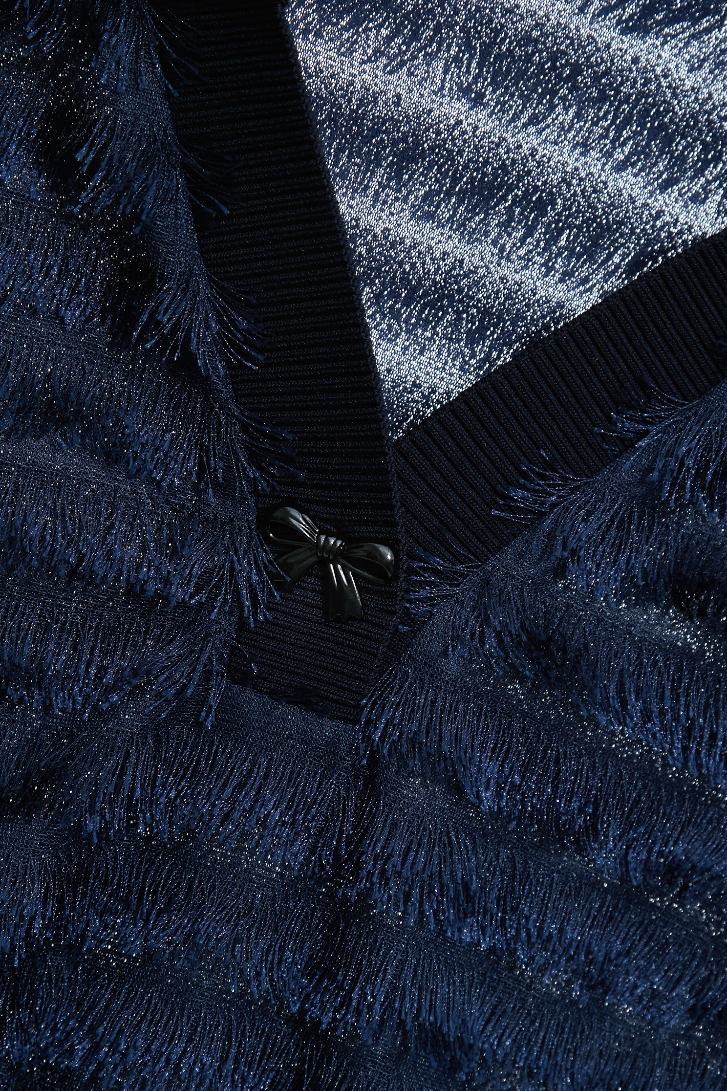 Navy Fringe Detail Long Sleeve TopNavy Fringe Detail Long Sleeve Top,Tops,Season (AW) Look