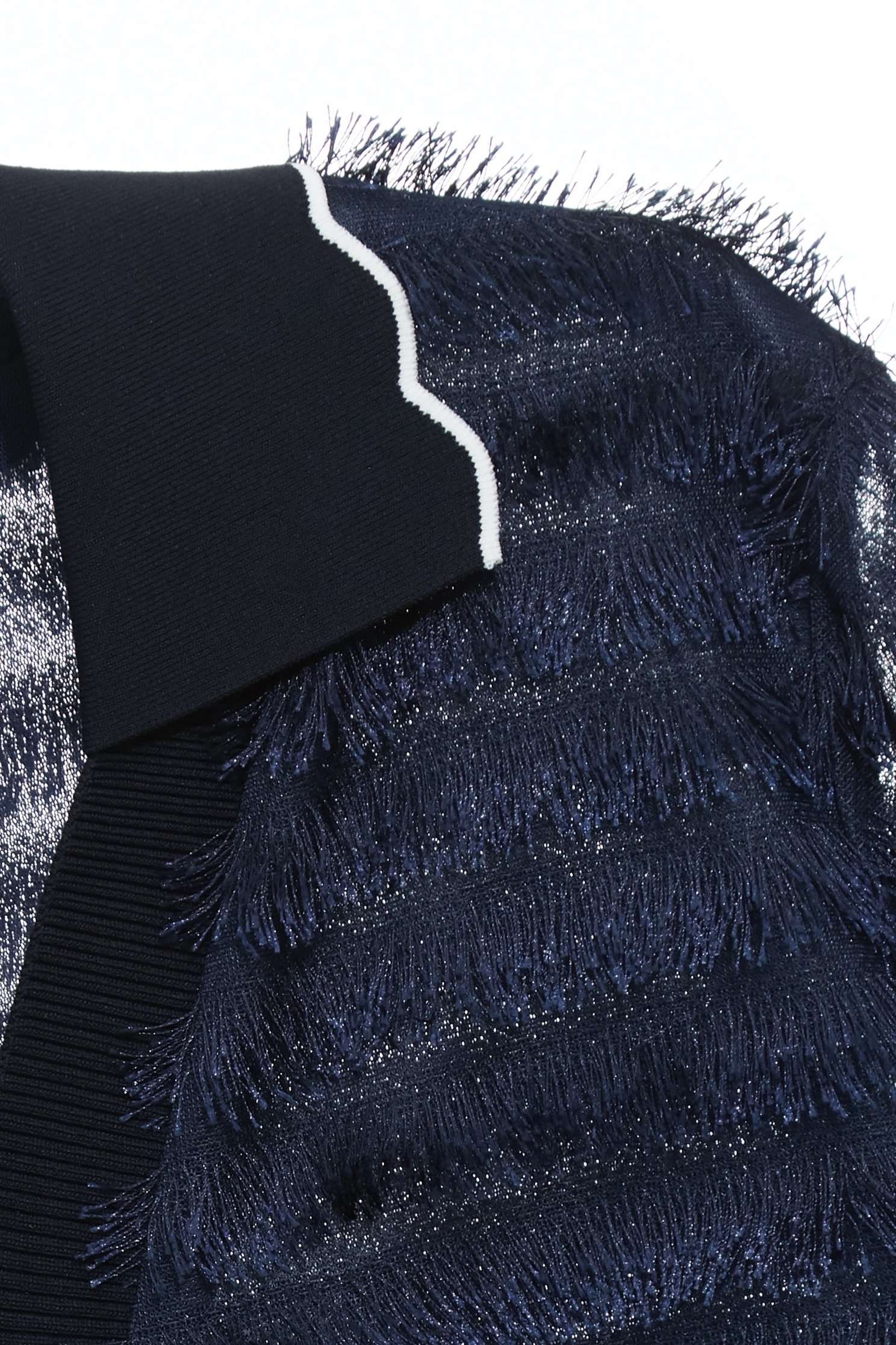 Navy Fringe Detail Long Sleeve TopNavy Fringe Detail Long Sleeve Top,Tops,Season (AW) Look