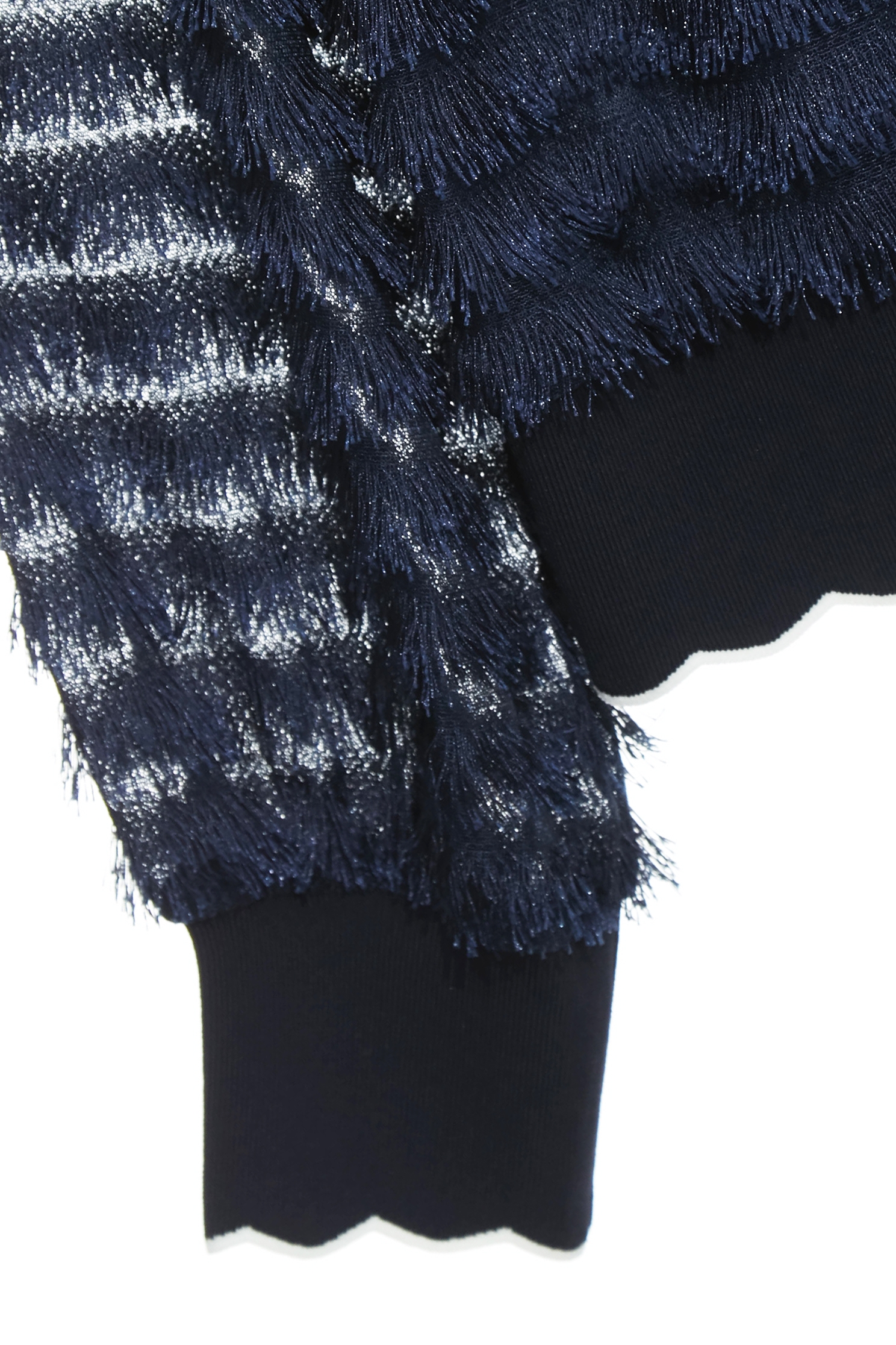 Navy Fringe Detail Long Sleeve TopNavy Fringe Detail Long Sleeve Top,Tops,Season (AW) Look