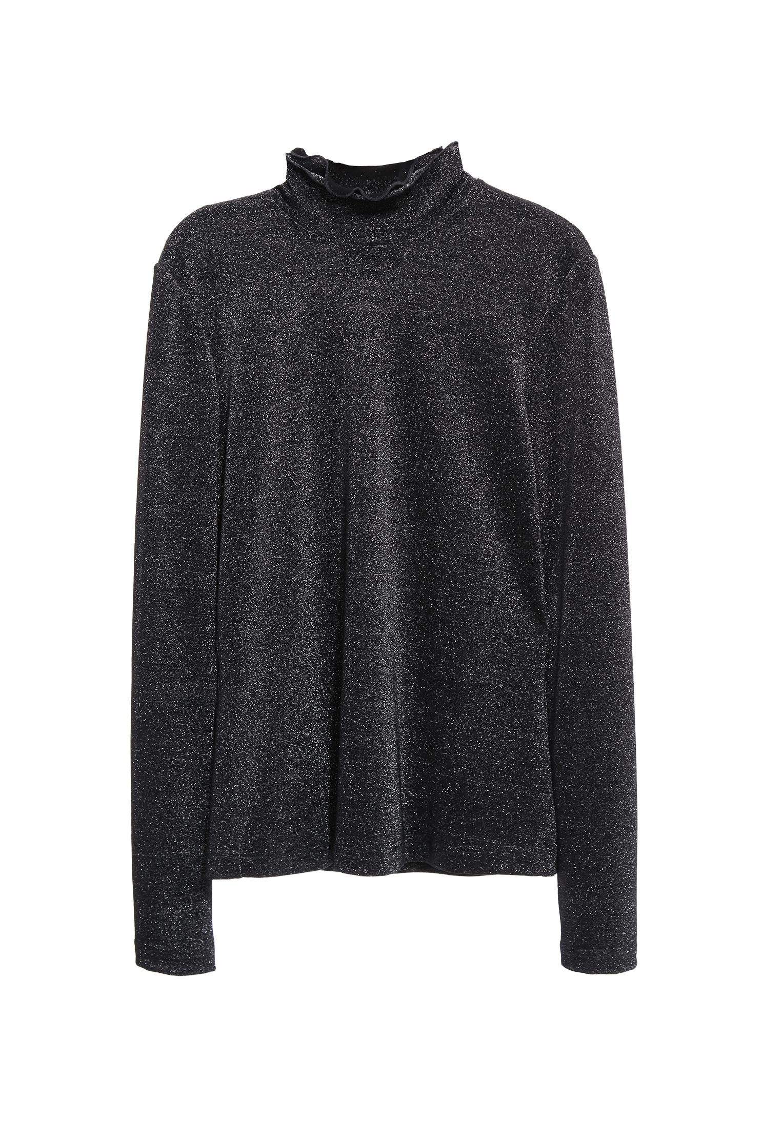 Metallic Sheen Charcoal Grey TopMetallic Sheen Charcoal Grey Top,Tops,Season (AW) Look,black tops