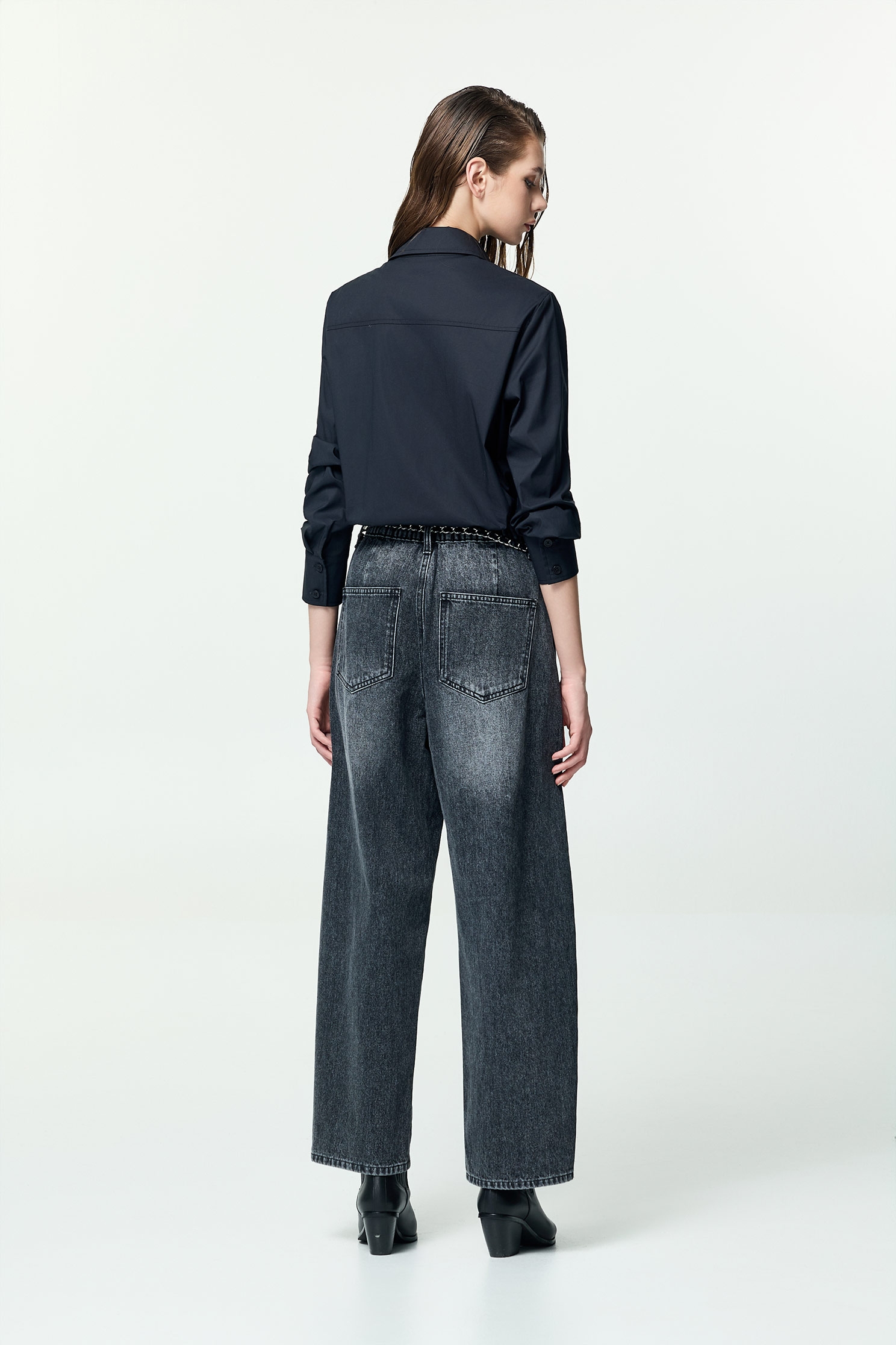 Stylish Necktie Long Sleeve BlouseStylish Necktie Long Sleeve Blouse,Tops,Embroidered,Season (AW) Look,black tops