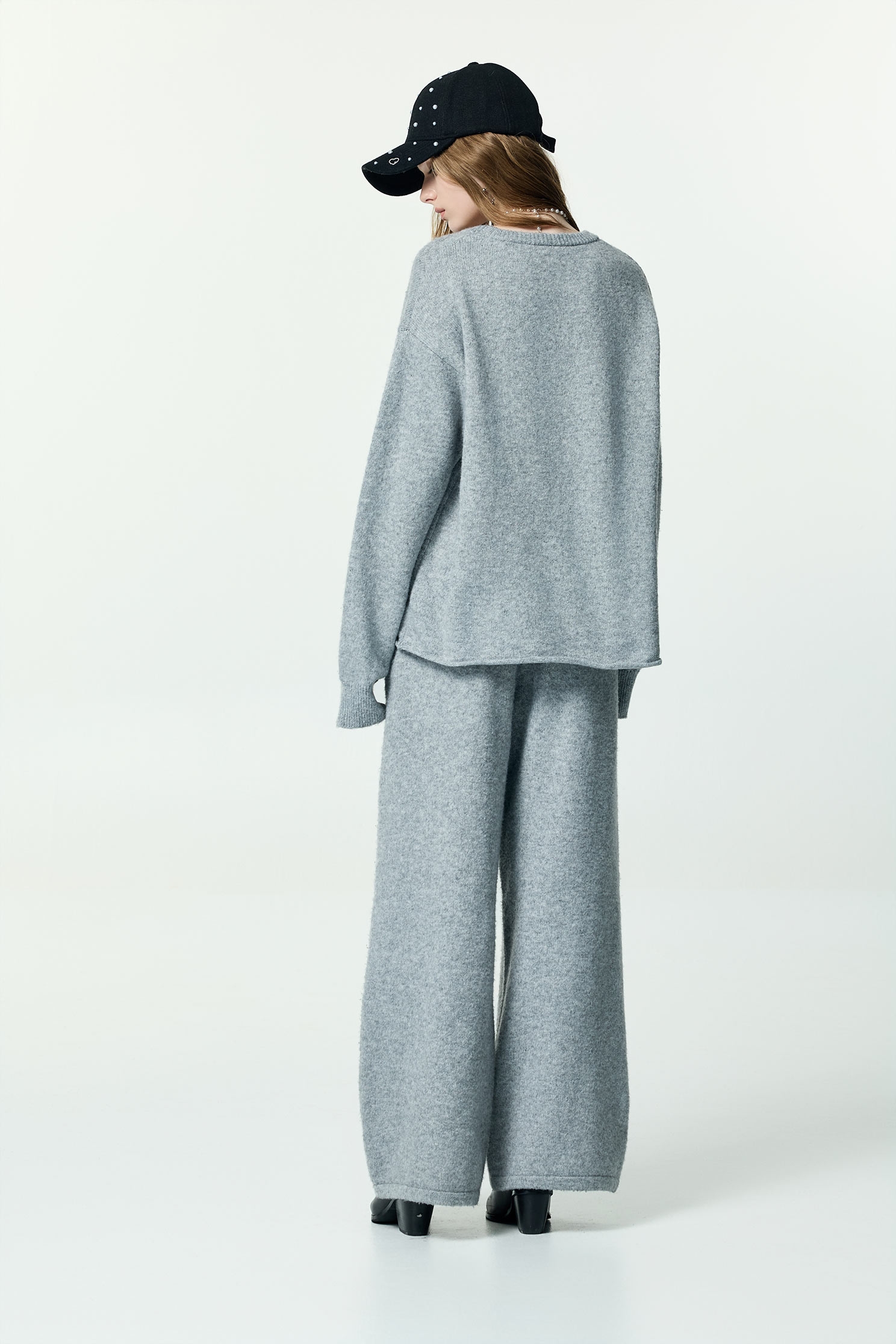 Light Grey Oversize Knit Casual TopLight Grey Oversize Knit Casual Top,Tops,co-ord sets,Season (AW) Look,Knitted,Knitted tops,Knitted tops