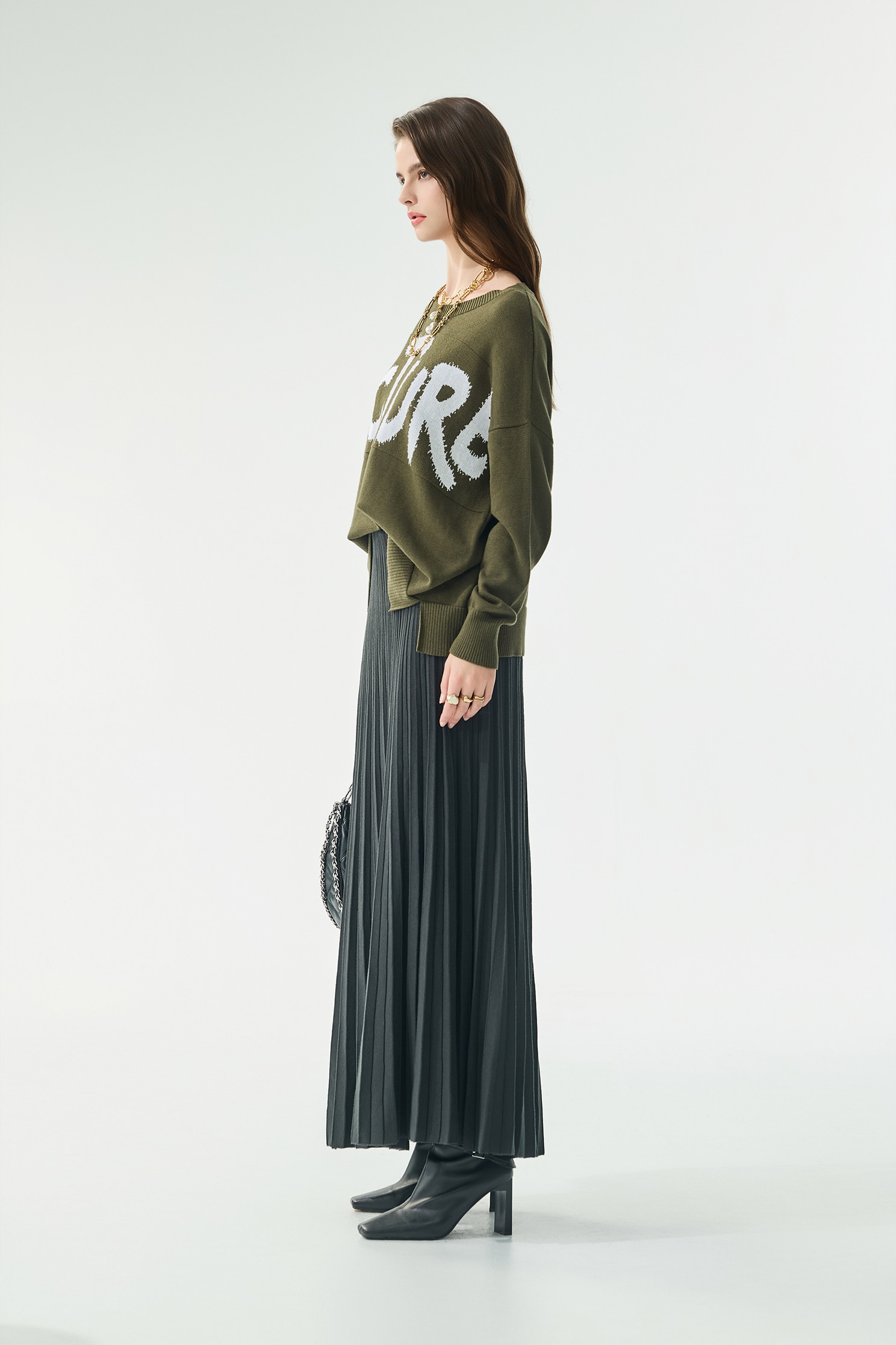 Front Slogan Oversize Knit TopFront Slogan Oversize Knit Top,Tops,Season (AW) Look,Cotton,Knitted,Knitted tops