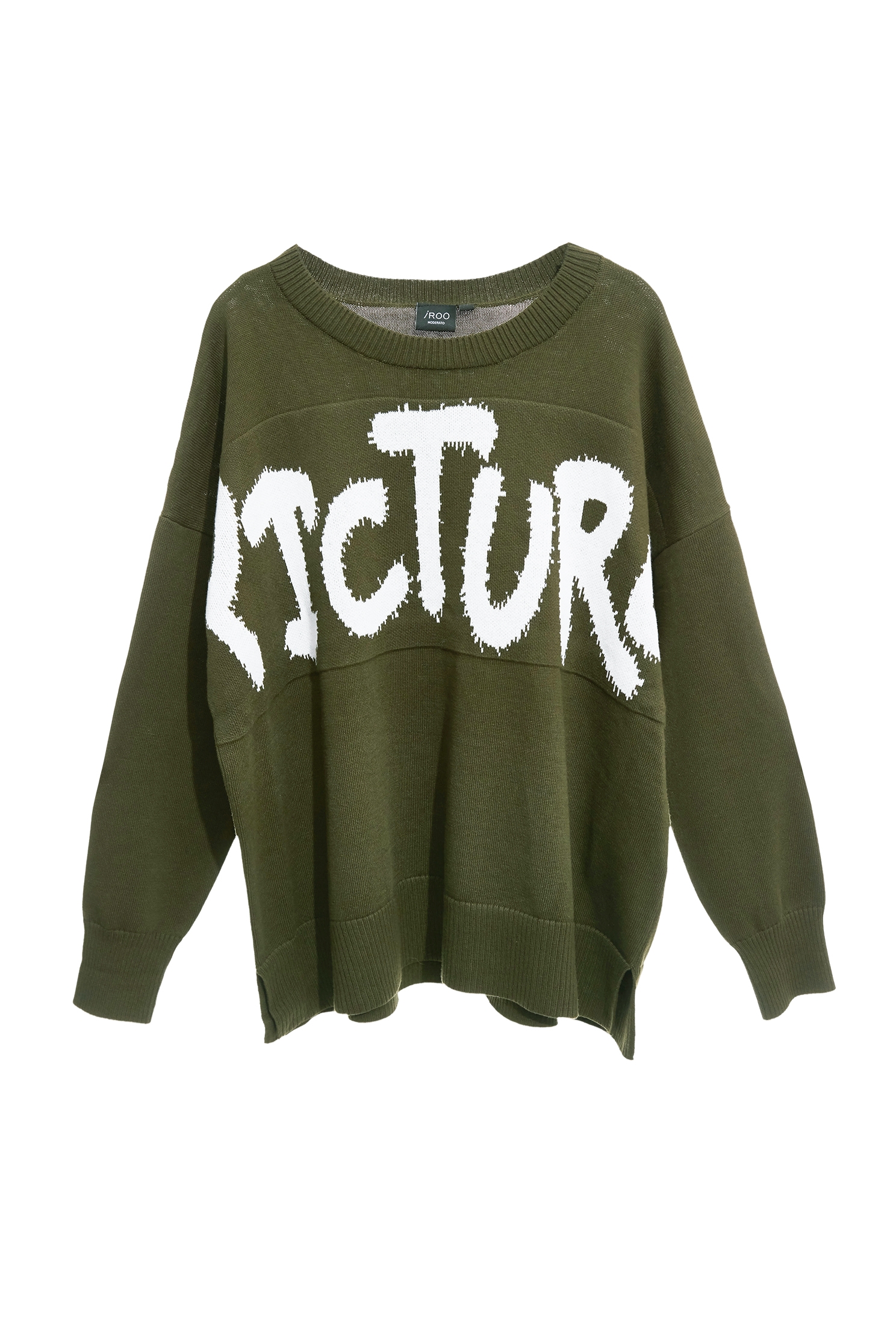 Front Slogan Oversize Knit TopFront Slogan Oversize Knit Top,Tops,Season (AW) Look,Cotton,Knitted,Knitted tops