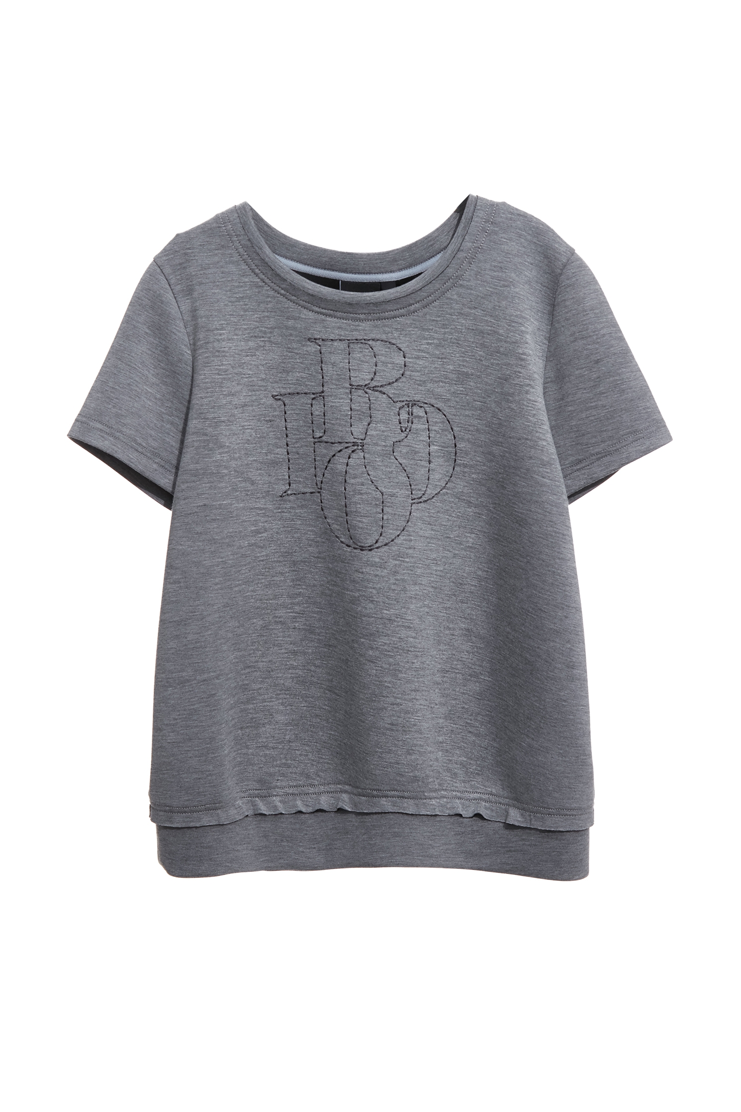 Front Embroidery Detail Short Sleeve TeeFront Embroidery Detail Short Sleeve Tee,Tops,Embroidered,Season (AW) Look