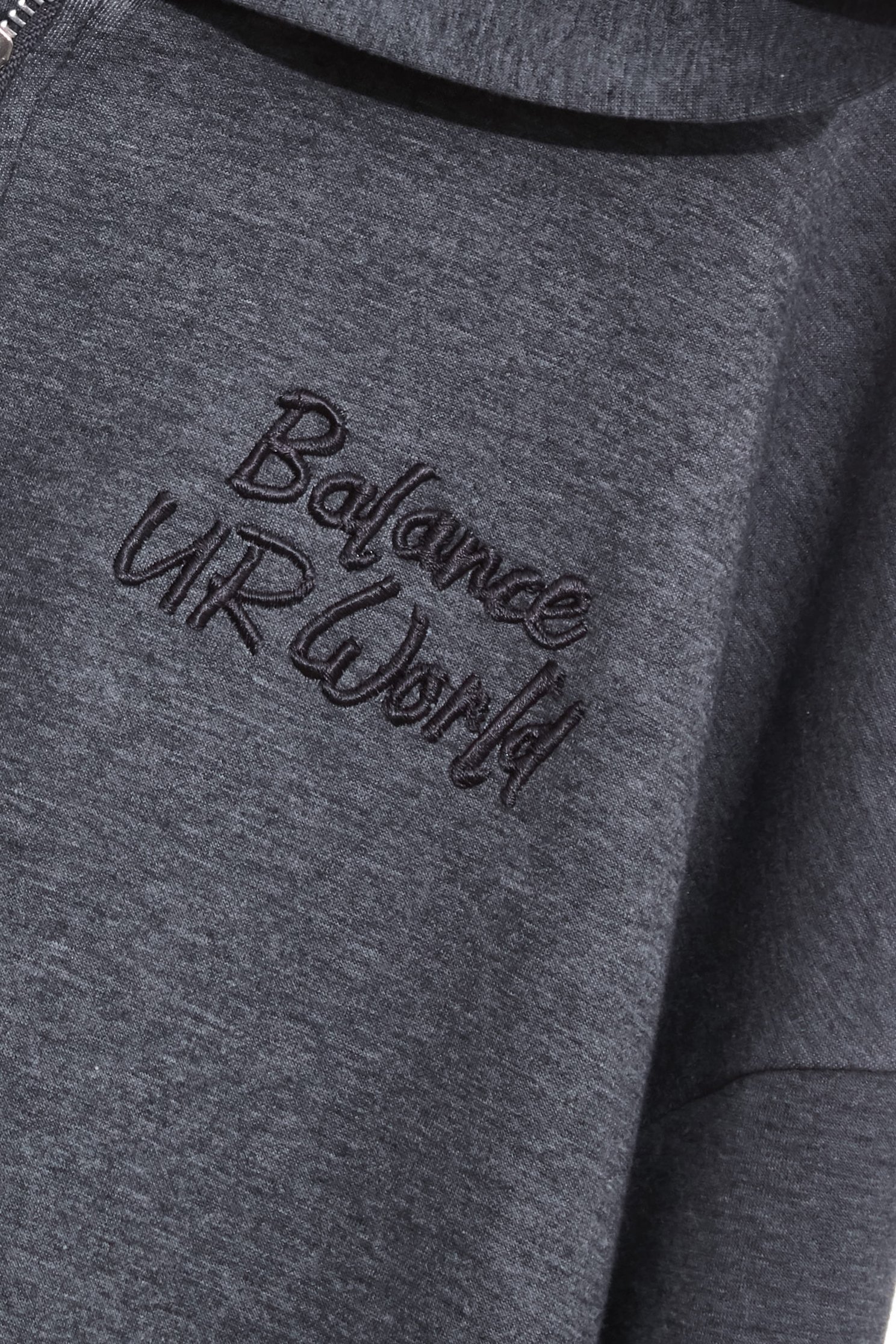 Grey Hoodie Long Sleeve TopGrey Hoodie Long Sleeve Top,Tops,Embroidered,Season (AW) Look