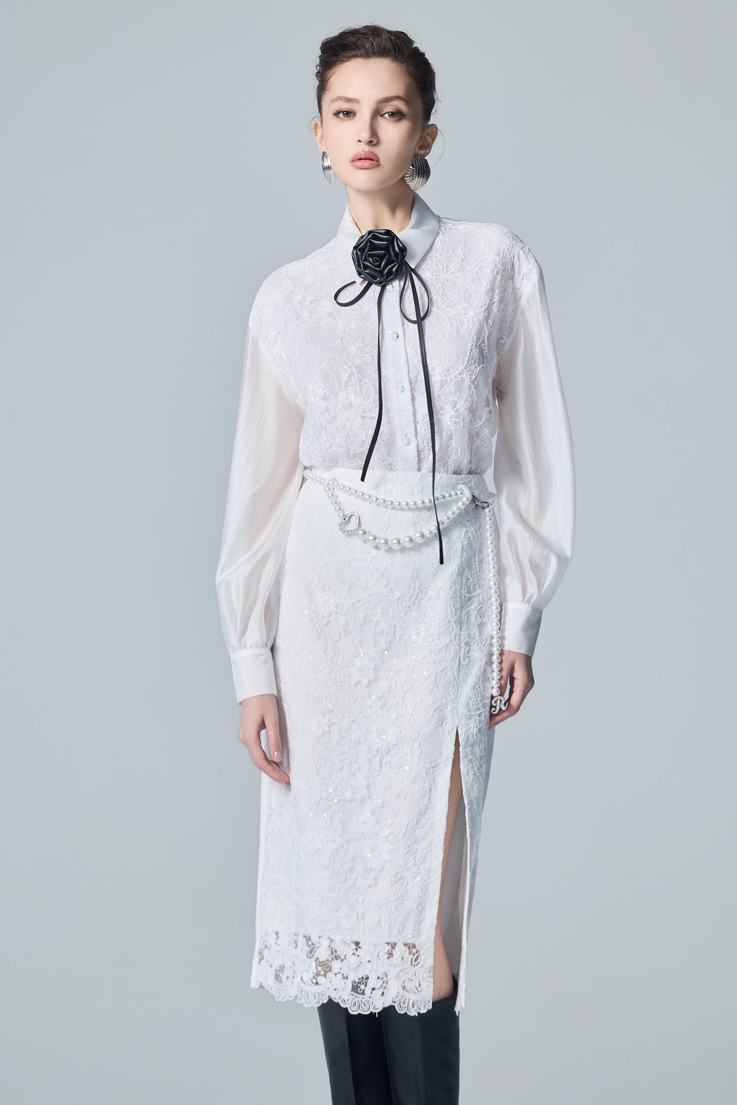 Long Sleeve Lace BlouseLong Sleeve Lace Blouse,Tops,White tops,Season (AW) Look,Lace,Lace tops,Blouses