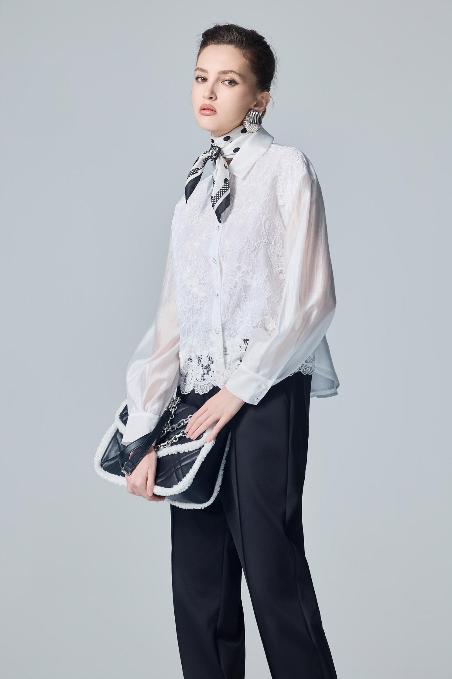 Long Sleeve Lace BlouseLong Sleeve Lace Blouse,Tops,White tops,Season (AW) Look,Lace,Lace tops,Blouses