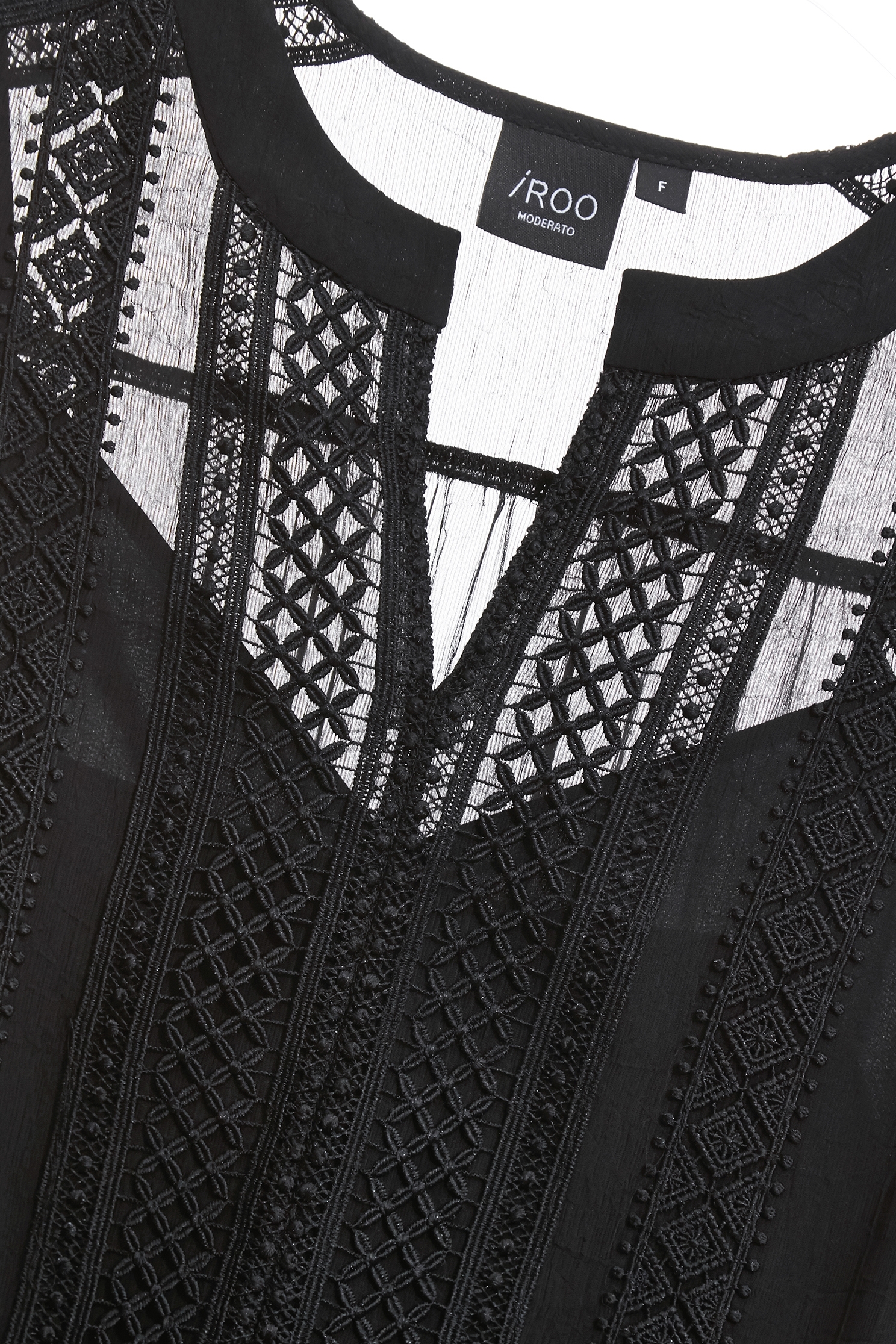 Lace Trim Detail Chiffon TopLace Trim Detail Chiffon Top,Tops,Under shirts,Season (AW) Look,Cutwork details tops,Lace,Chiffon tops,black tops