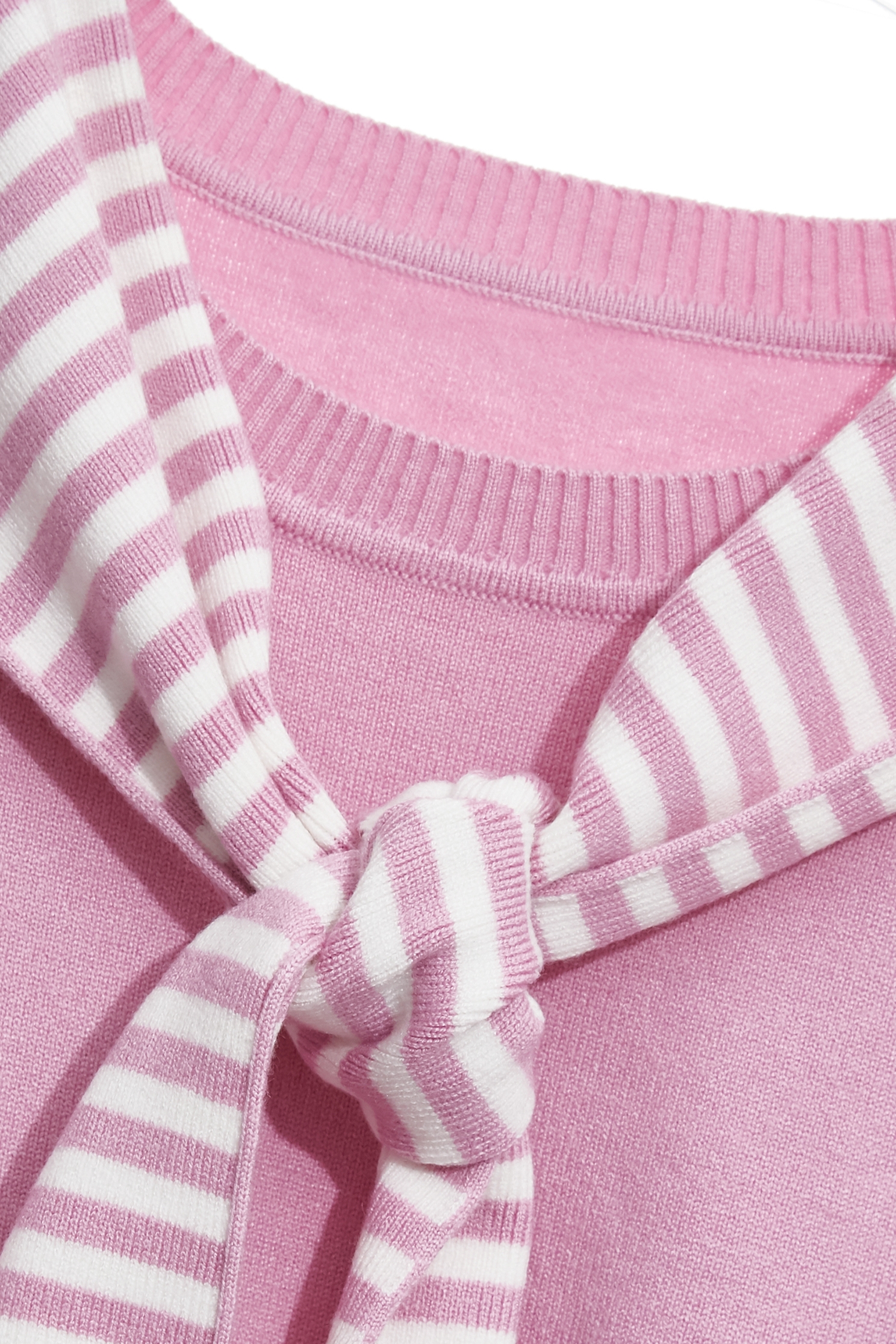 Pink Long Sleeve Scarf Knit TopPink Long Sleeve Scarf Knit Top,Tops,Season (AW) Look,Knitted,Knitted tops