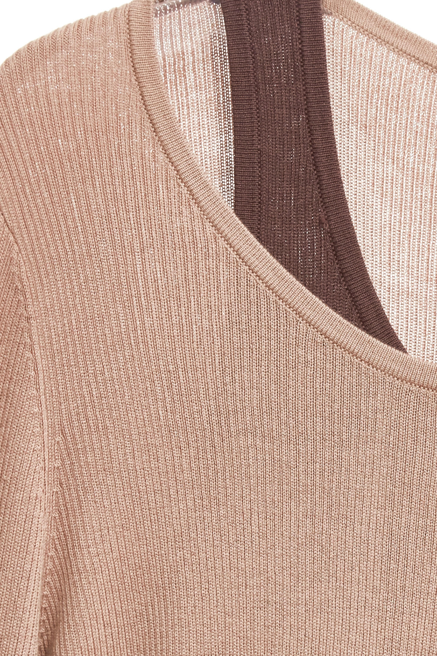 Fake Two Piece Coco Brown Knit TopFake Two Piece Coco Brown Knit Top,Tops,Season (AW) Look,Knitted,Knitted tops