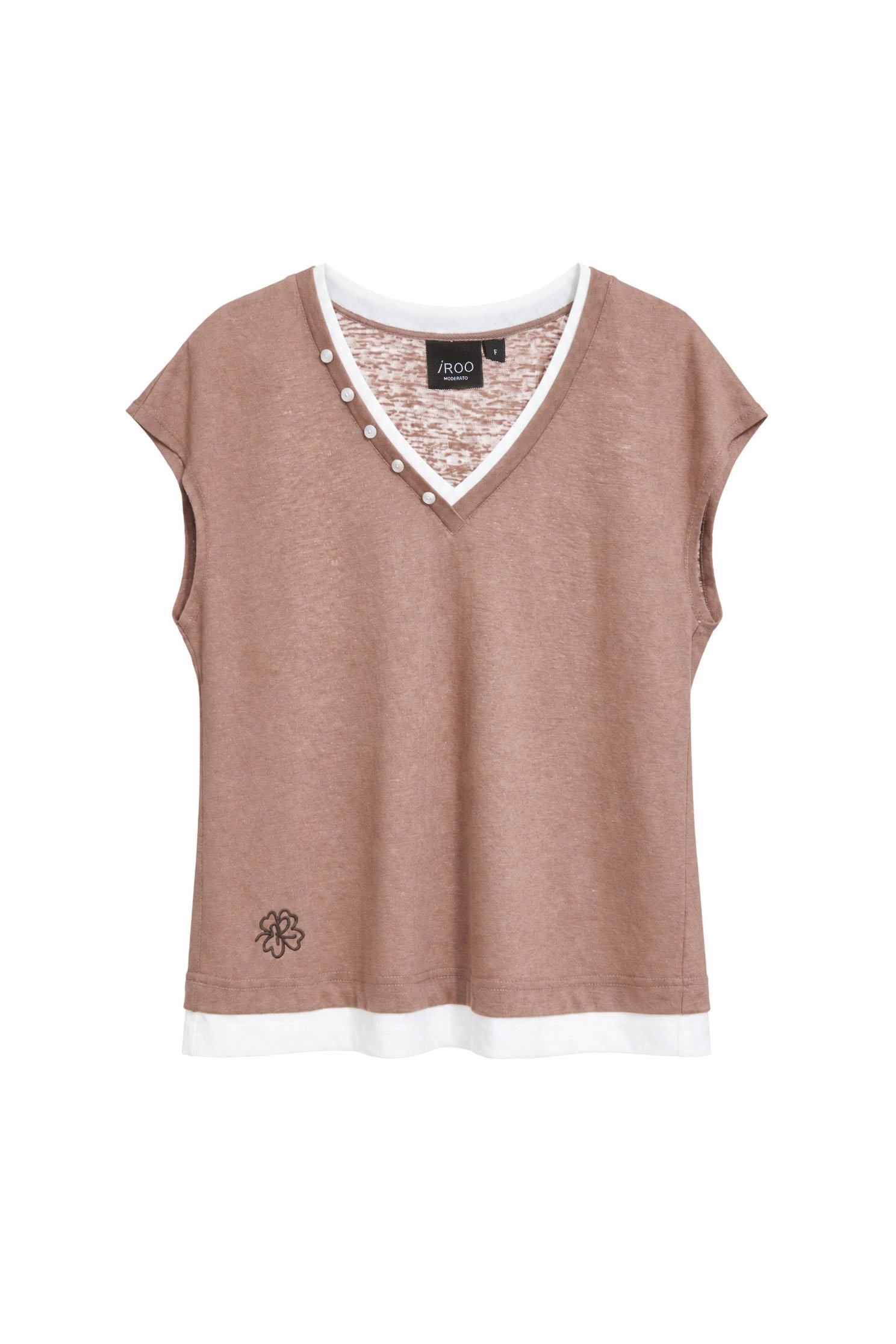 V-neck Cap Sleeve TopV-neck Cap Sleeve Top,Tops,Season (AW) Look,Embroidered