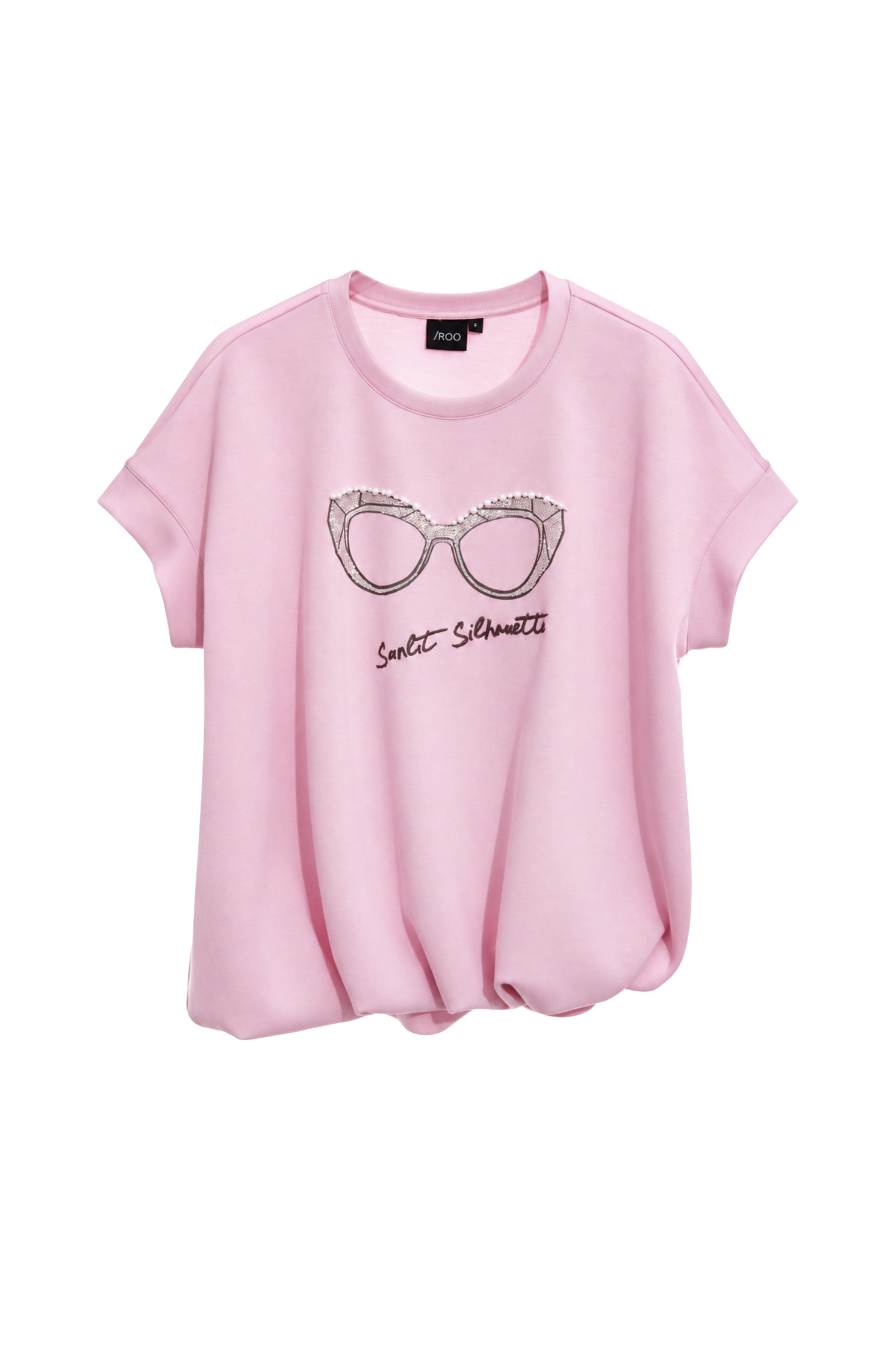 Sequin Spectacle Graphic Pink TeeSequin Spectacle Graphic Pink Tee,Tops,pearl,Season (AW) Look,Embroidered