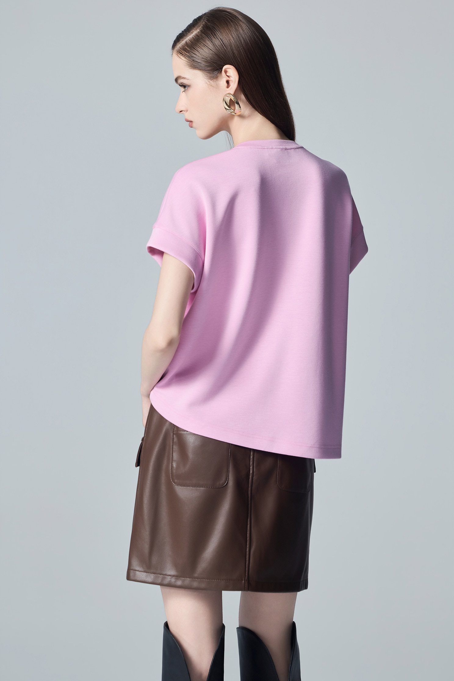 Sequin Spectacle Graphic Pink TeeSequin Spectacle Graphic Pink Tee,Tops,pearl,Season (AW) Look,Embroidered