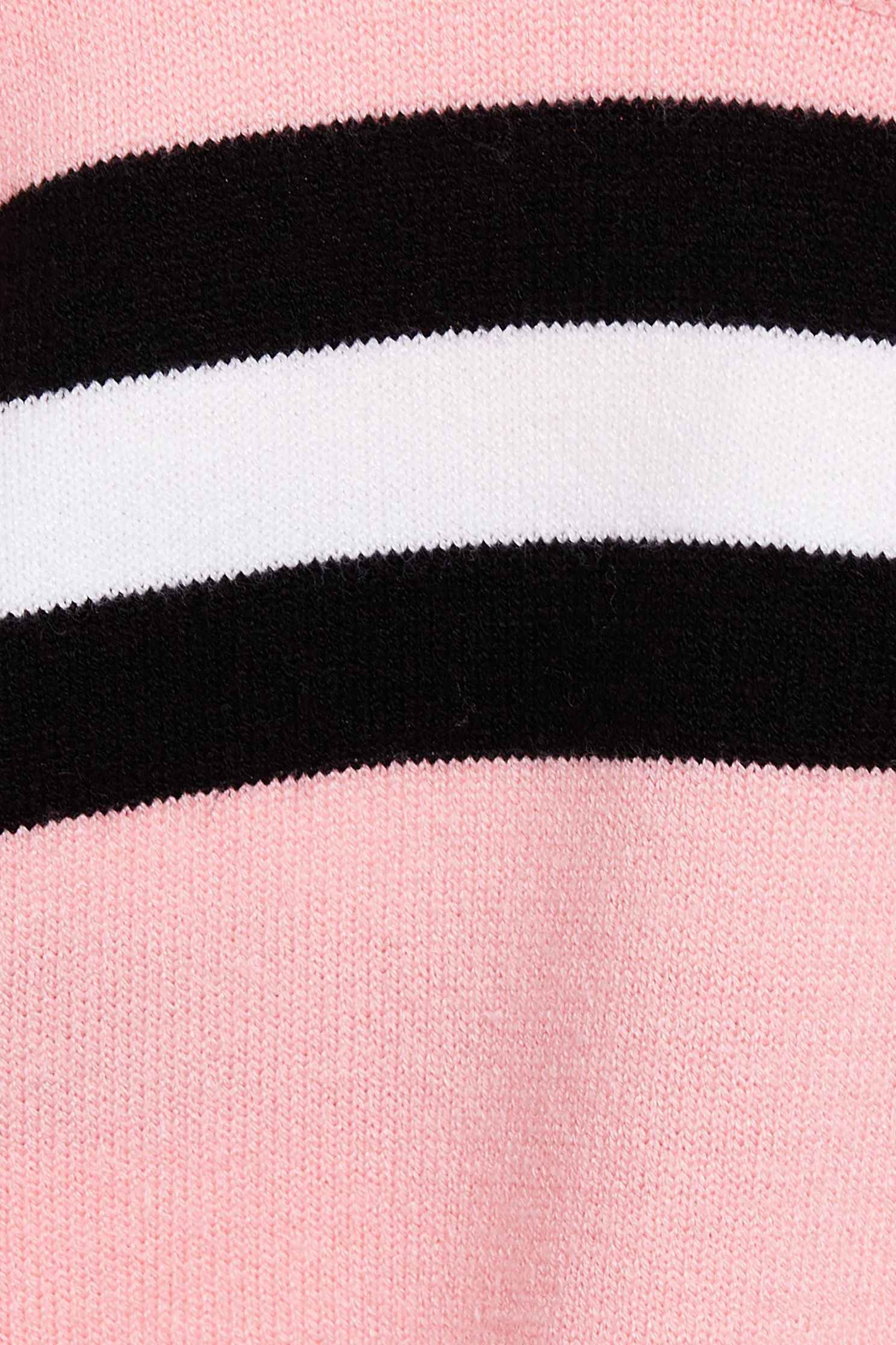 Contrast Stripe Knit TopRound-necked striped long-sleeved knit sweater,Tops,Rayon,Season (SS) Look,Stripe,Season (AW) Look,Pink,Knitted,Knitted tops,Knitted tops,Long sleeve tops