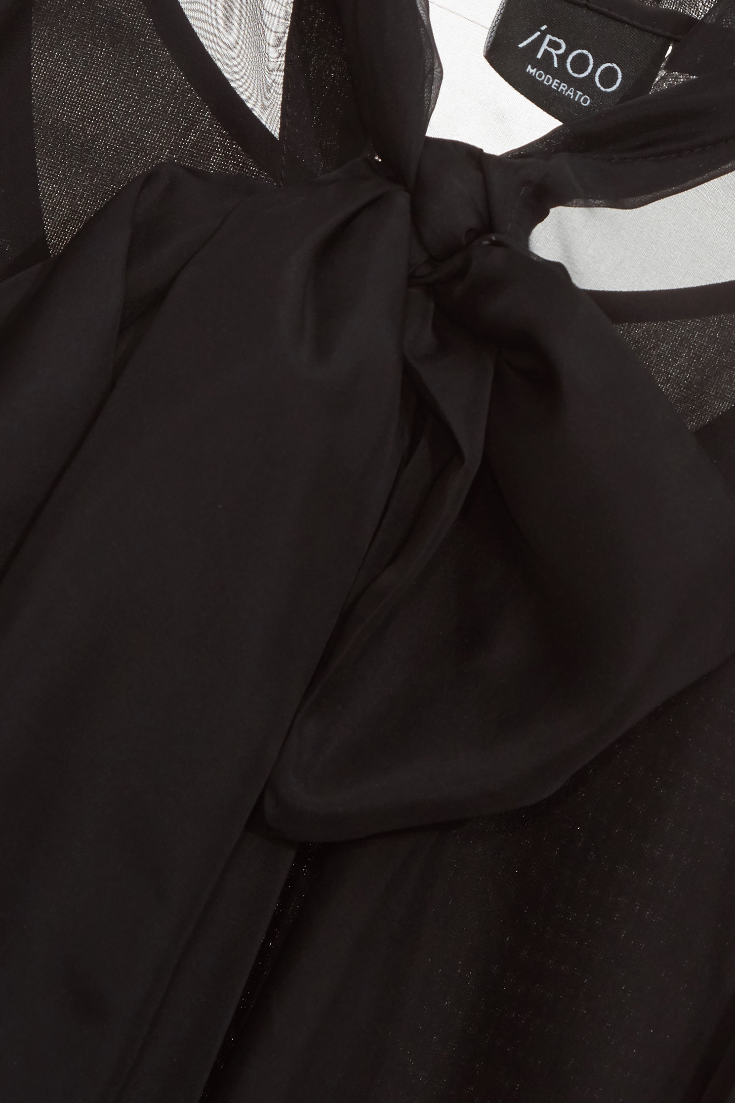 Bow Collar Black Organza TopBow Collar Black Organza Top,Tops,Season (SS) Look