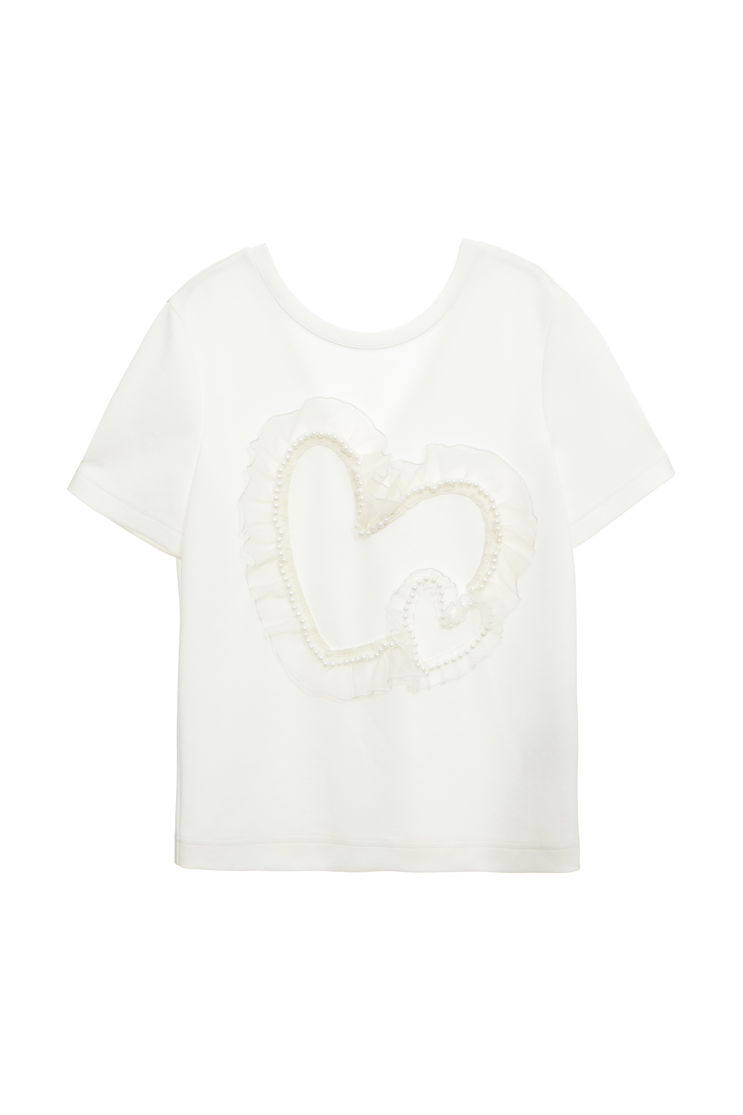 Front Heart Graphic Off White TeeFront Heart Graphic Off White Tee,Tops,Season (SS) Look,pearl