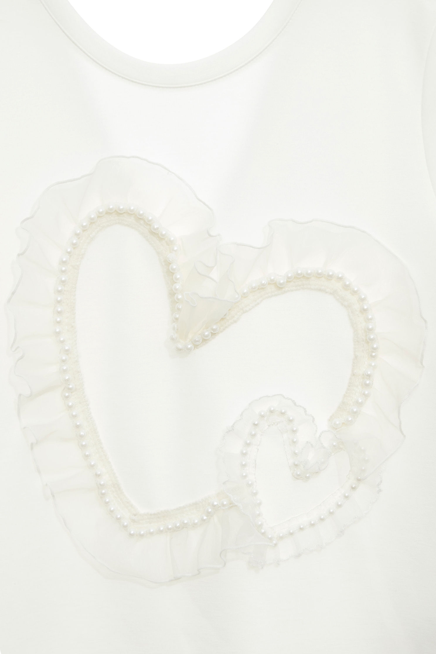 Front Heart Graphic Off White TeeFront Heart Graphic Off White Tee,Tops,Season (SS) Look,pearl
