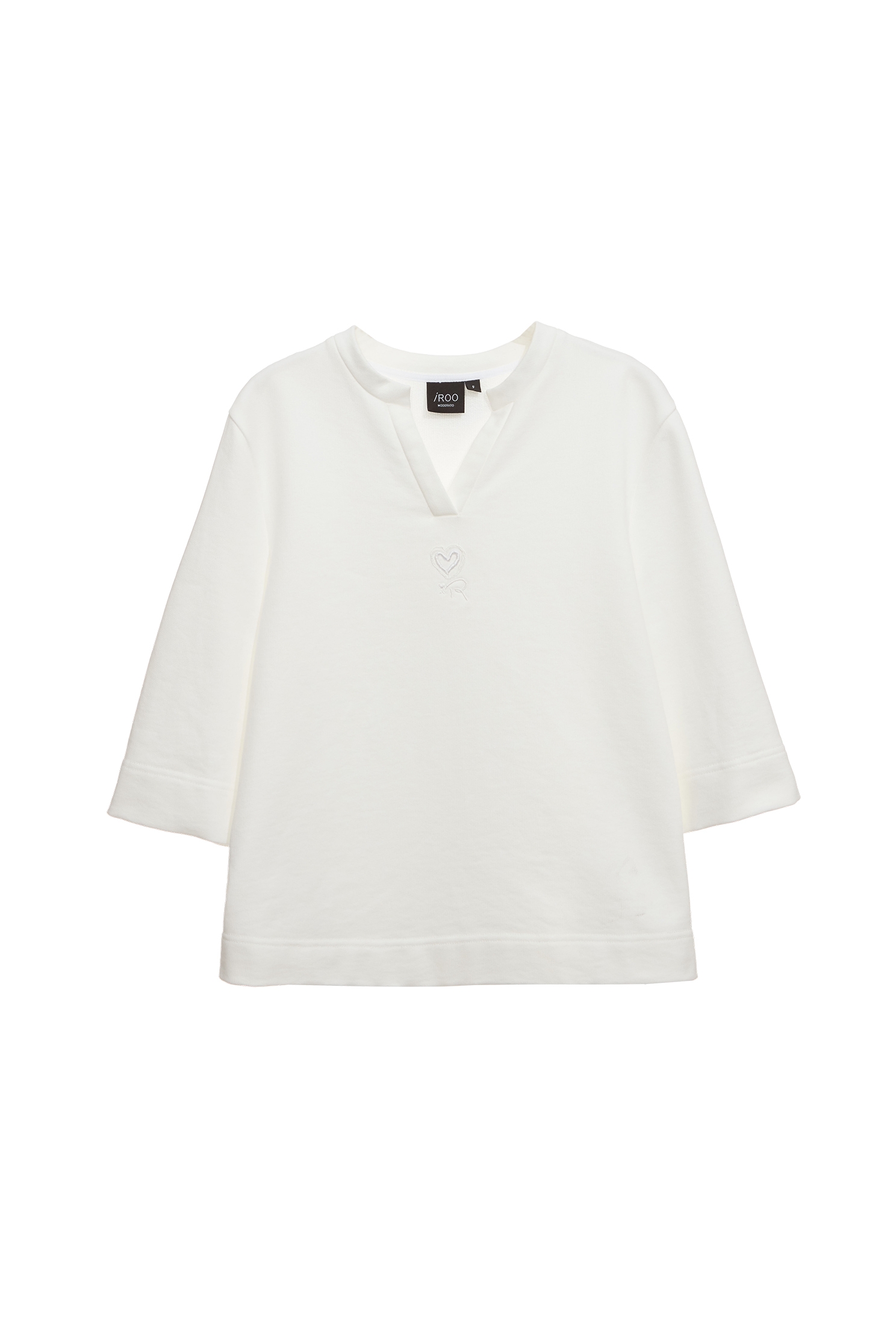 Minimalist White TopMinimalist White Top,V-Neck T shirts,Tops,Embroidered,Season (SS) Look,Embroidered tops,Sweaters