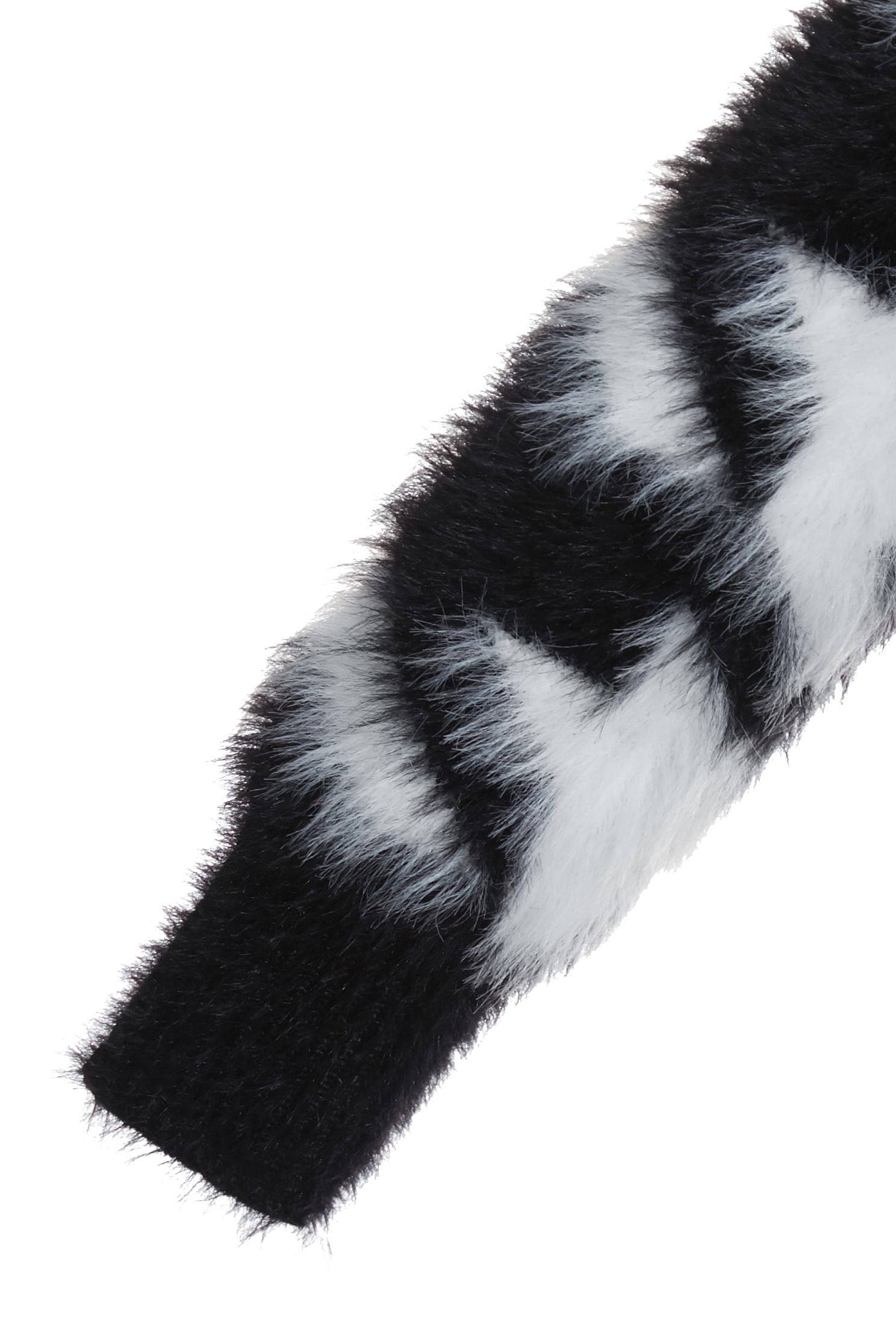 V-neck Houndstooth Faux Fur Knit TopV-neck Houndstooth Faux Fur Knit Top,Tops,Season (AW) Look,Knitted,Knitted tops