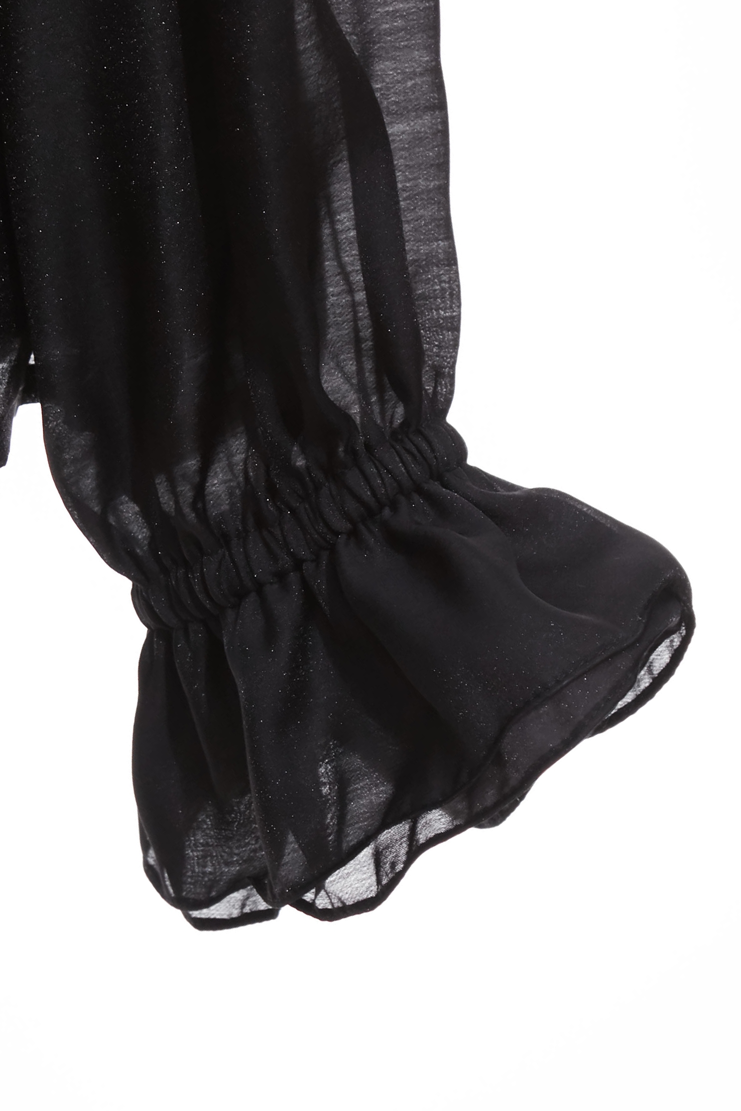 Front Button Ruffle Collar BlouseFront Button Ruffle Collar Blouse,Tops,Under shirts,Season (AW) Look,black tops