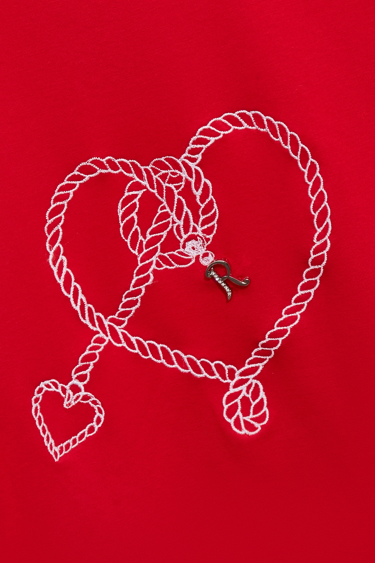 Heart Motif Embroidery Short Sleeve TeeHeart Motif Embroidery Short Sleeve Tee,Tops,Embroidered,Season (AW) Look,Cotton,black tops