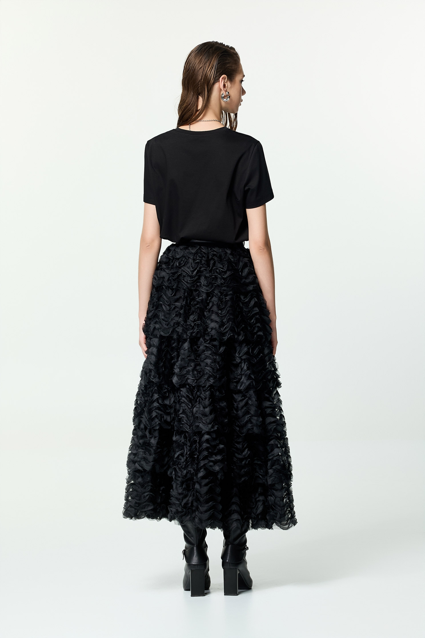 Front Slogan Embroidery Short Sleeve TeeFront Slogan Embroidery Short Sleeve Tee,Tops,Season (AW) Look,Cotton,Embroidered,black tops